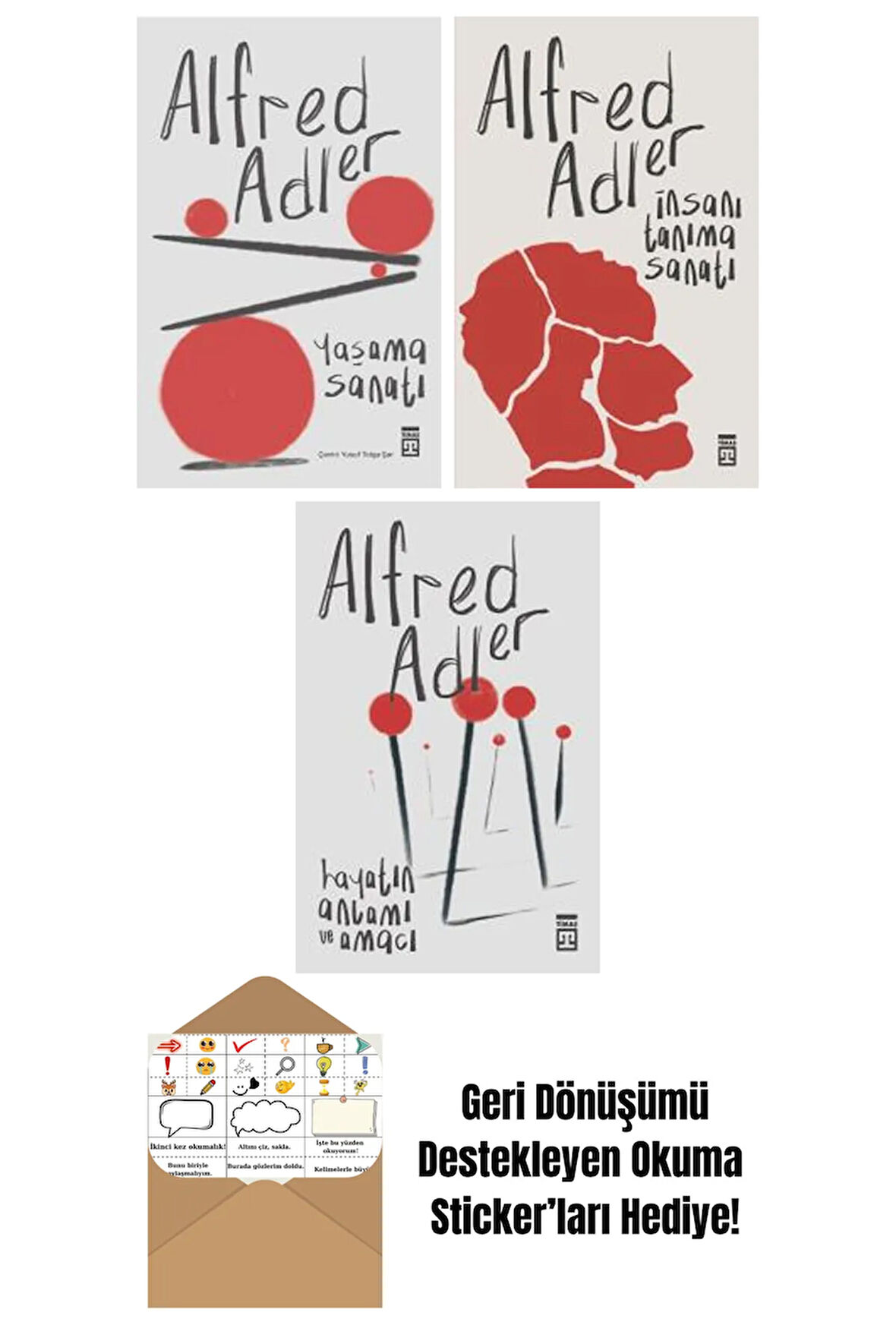 Alfred Adler 3 Kitap Seti + Okuma Sticker'ları