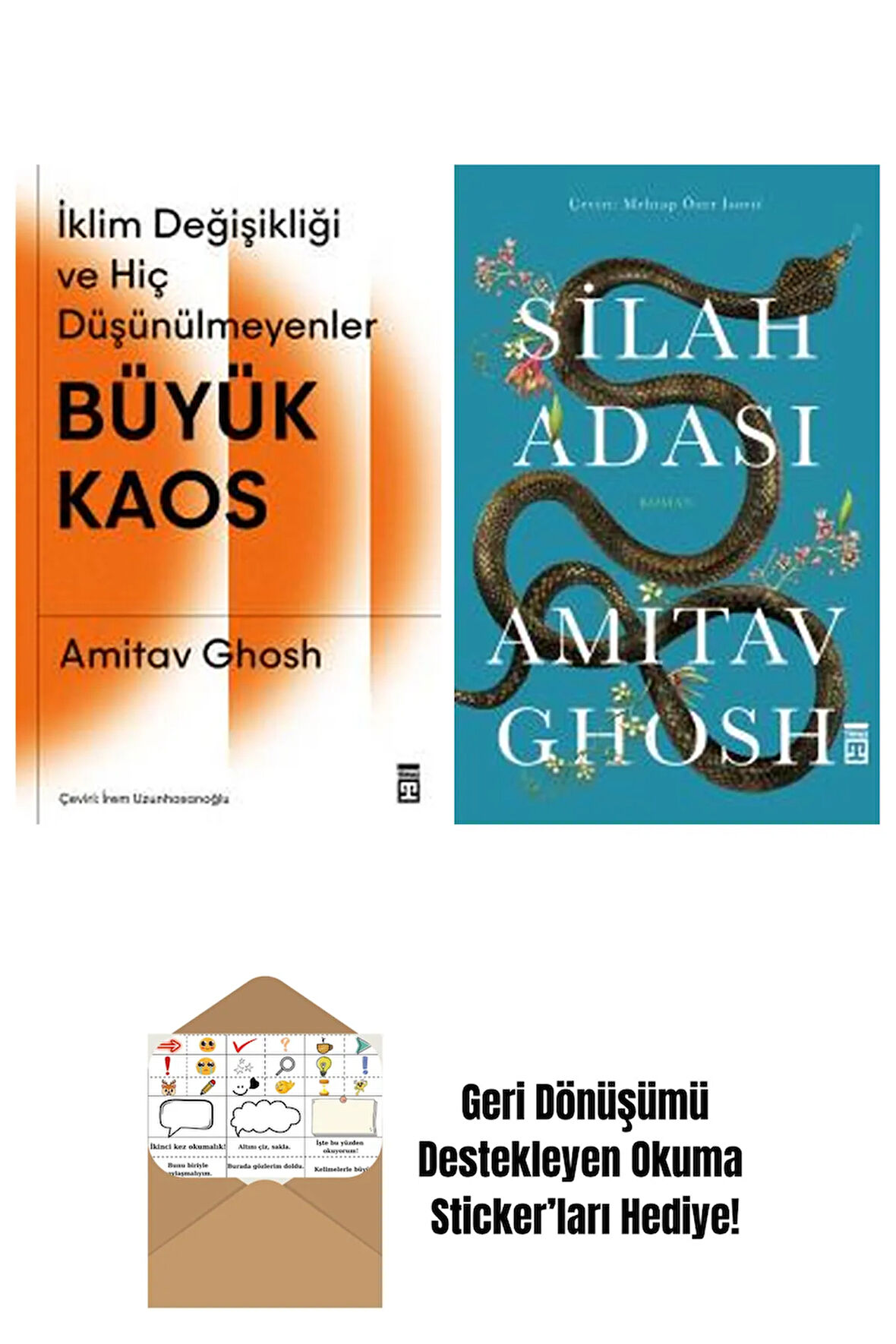 Amitav Ghosh 2 Kitap Seti + Okuma Sticker'ları