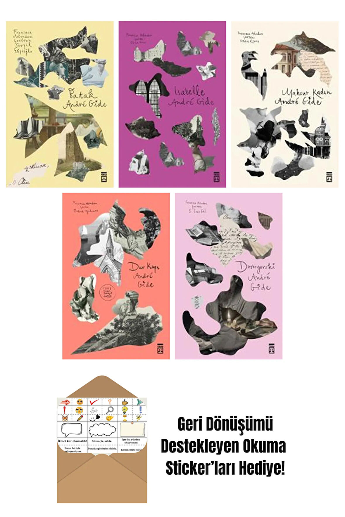 André Gide 5 Kitap Seti + Okuma Sticker'ları