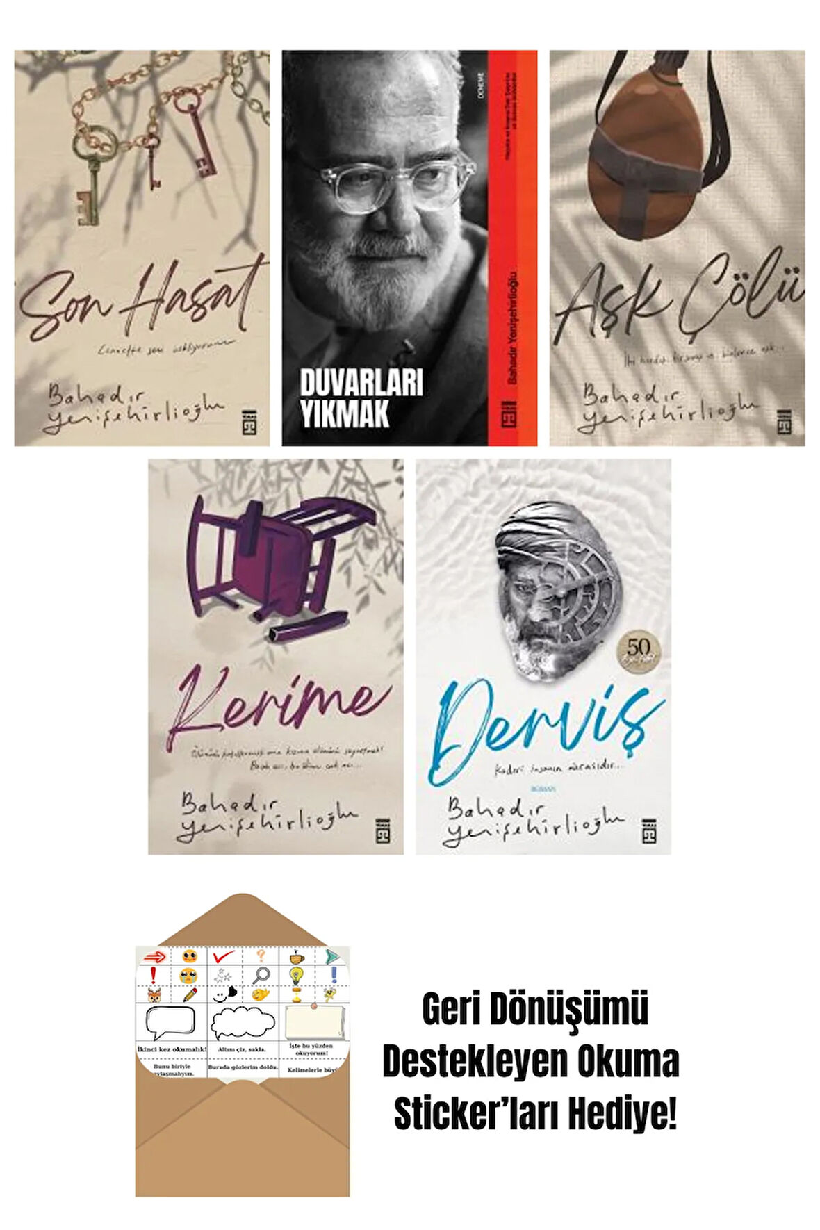 Bahadır Yenişehirlioğlu 5 Kitap Seti + Okuma Sticker'ları