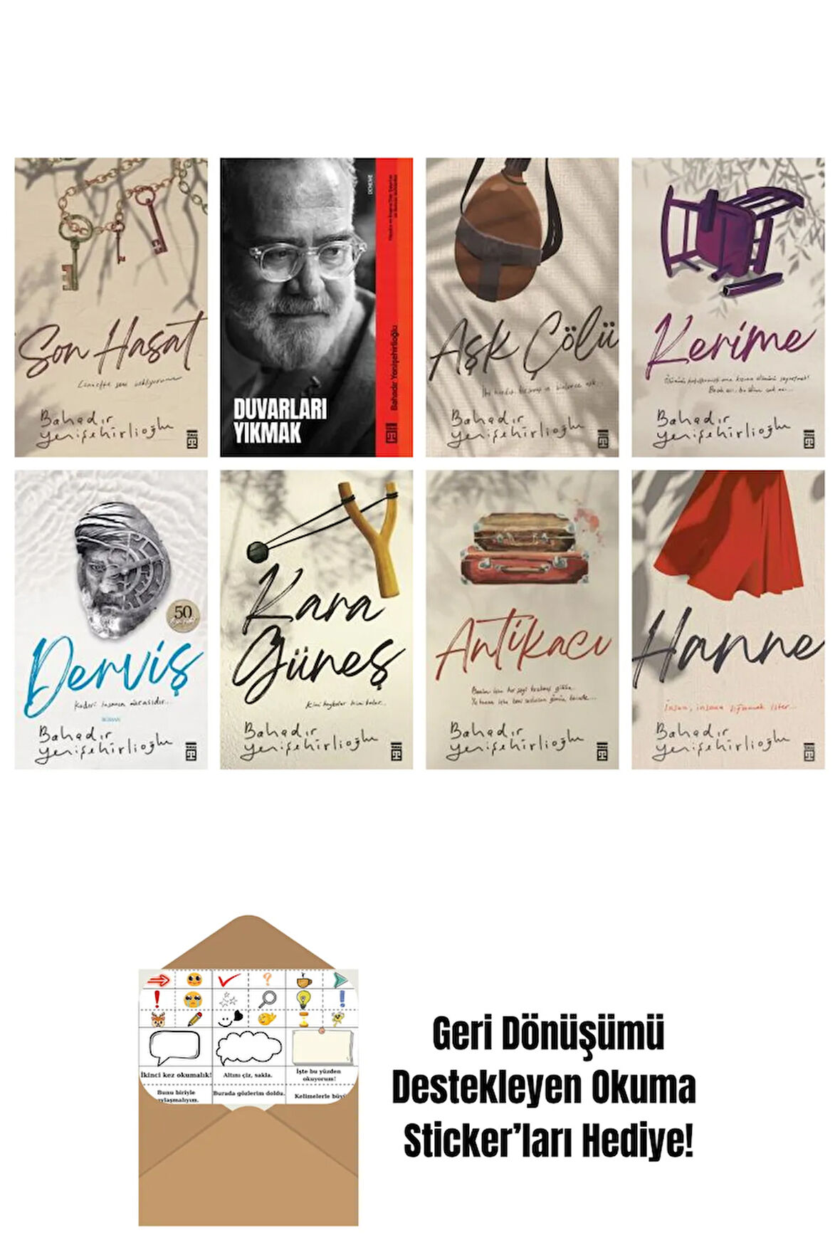 Bahadır Yenişehirlioğlu 8 Kitap Seti + Okuma Sticker'ları