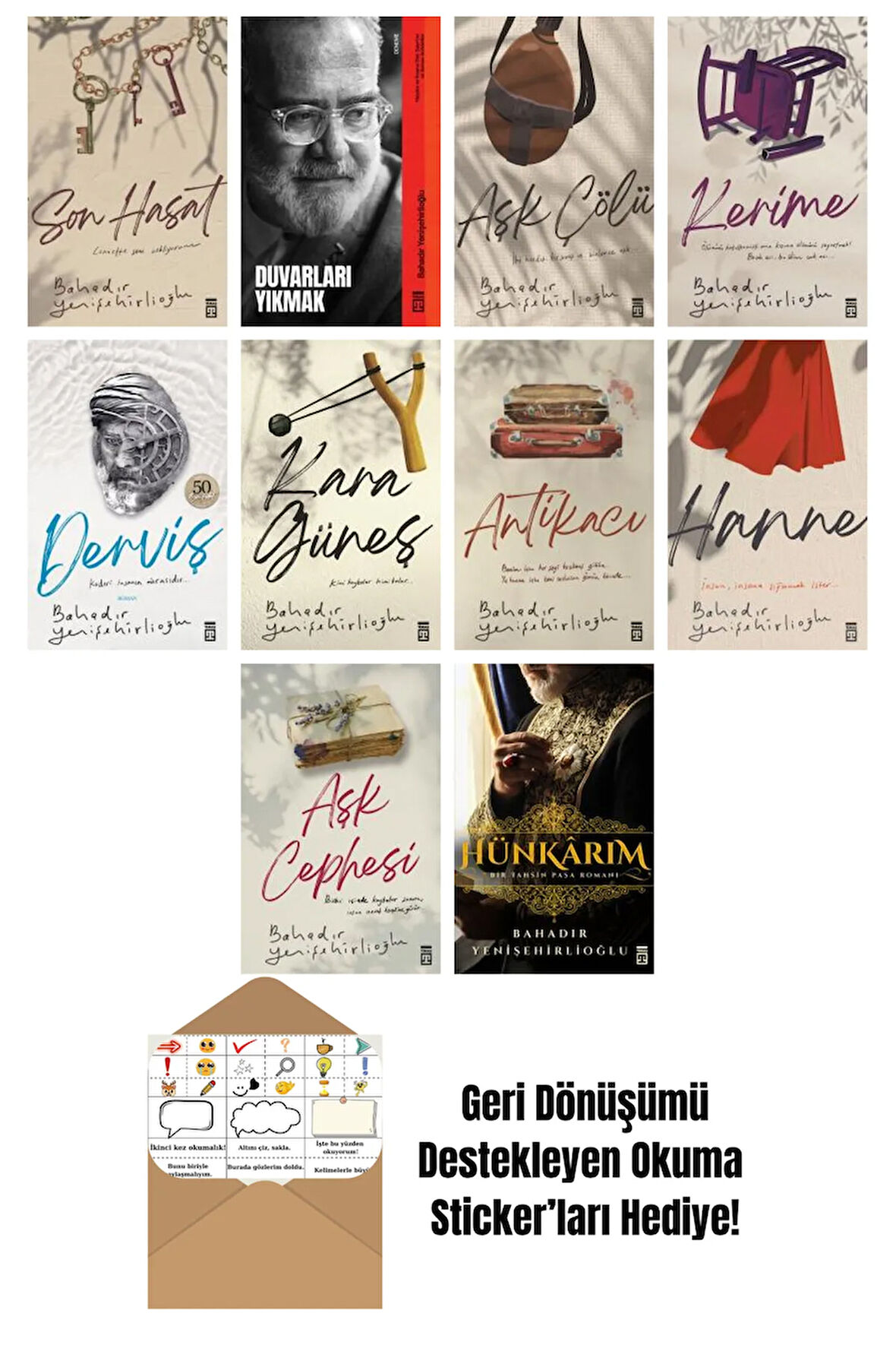 Bahadır Yenişehirlioğlu 10 Kitap Seti + Okuma Sticker'ları