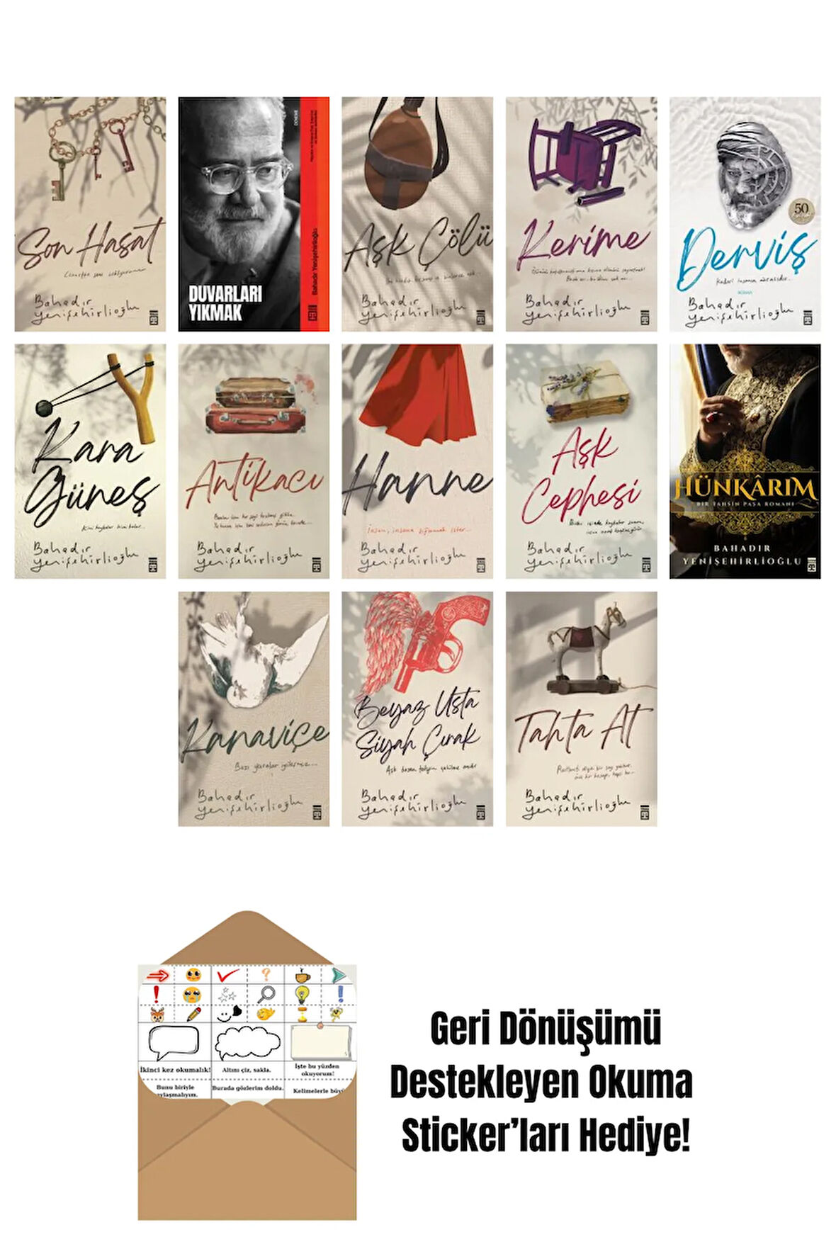 Bahadır Yenişehirlioğlu 13 Kitap Seti + Okuma Sticker'ları
