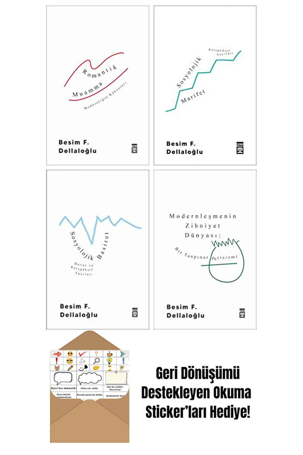 Besim F. Dellaloğlu 4 Kitap Seti + Okuma Sticker'ları