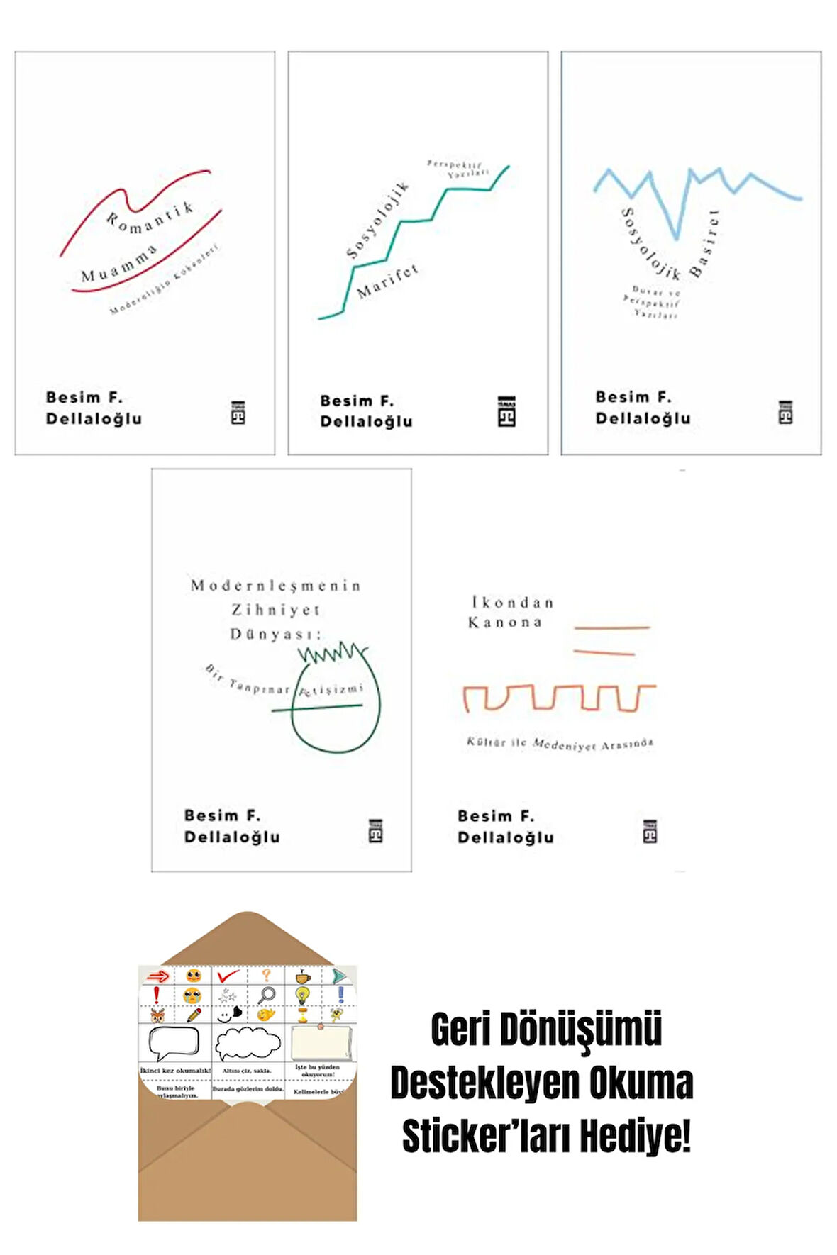Besim F. Dellaloğlu 5 Kitap Seti + Okuma Sticker'ları