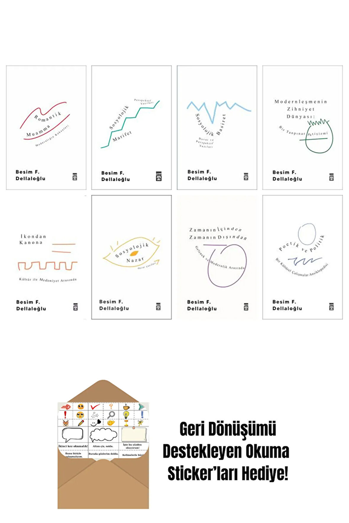 Besim F. Dellaloğlu 8 Kitap Seti + Okuma Sticker'ları