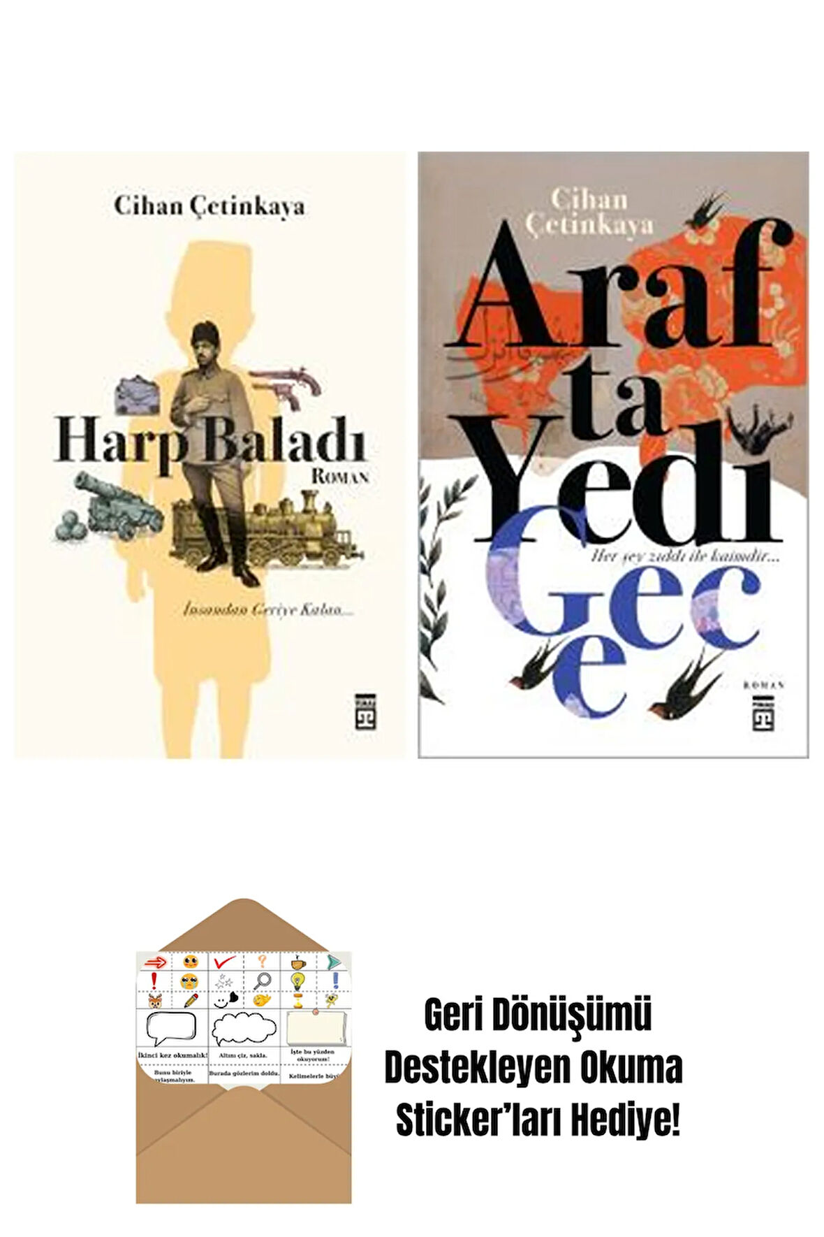 Cihan Çetinkaya 2 Kitap Seti + Okuma Sticker'ları