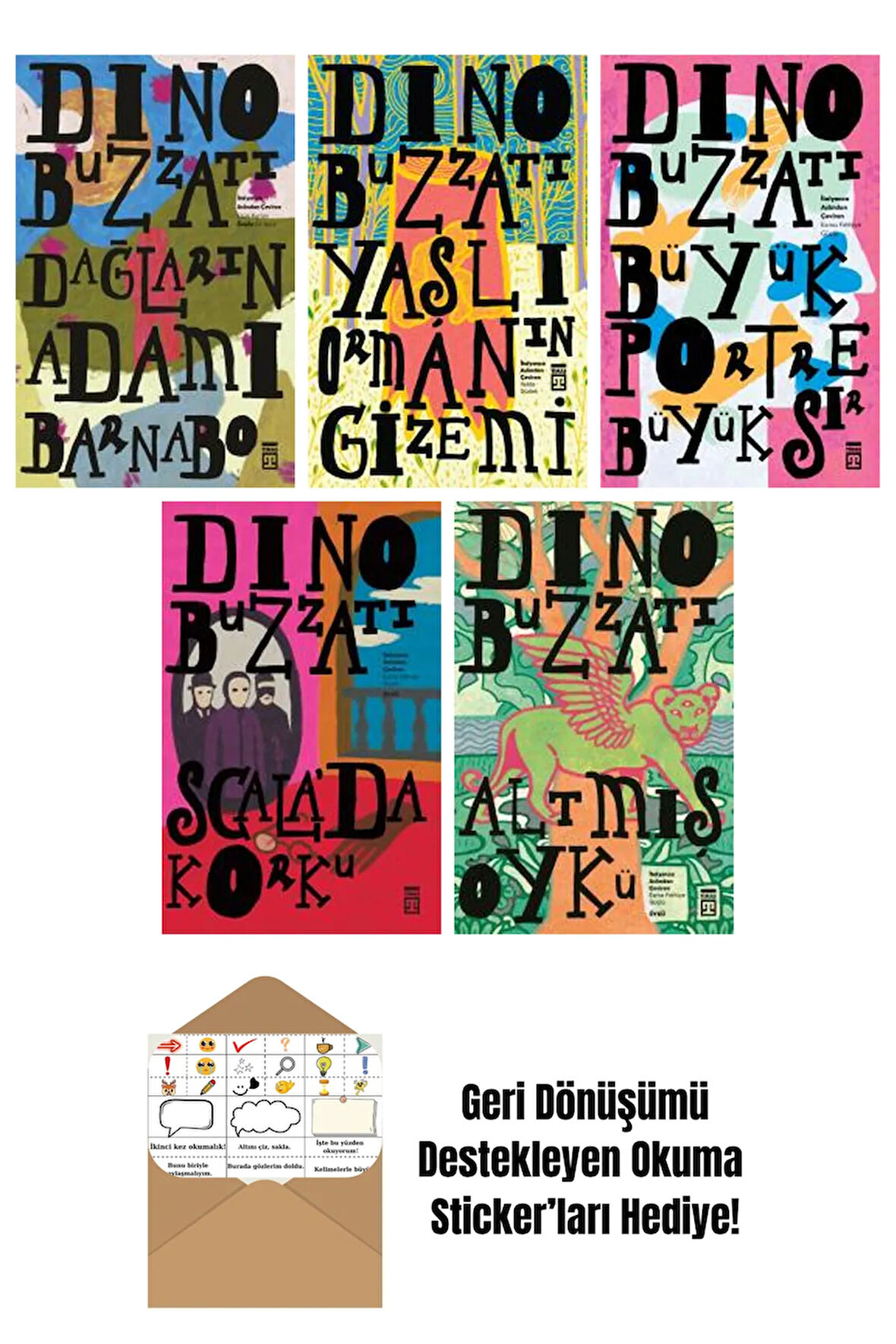 Dino Buzzati 5 Kitap Seti + Okuma Sticker'ları