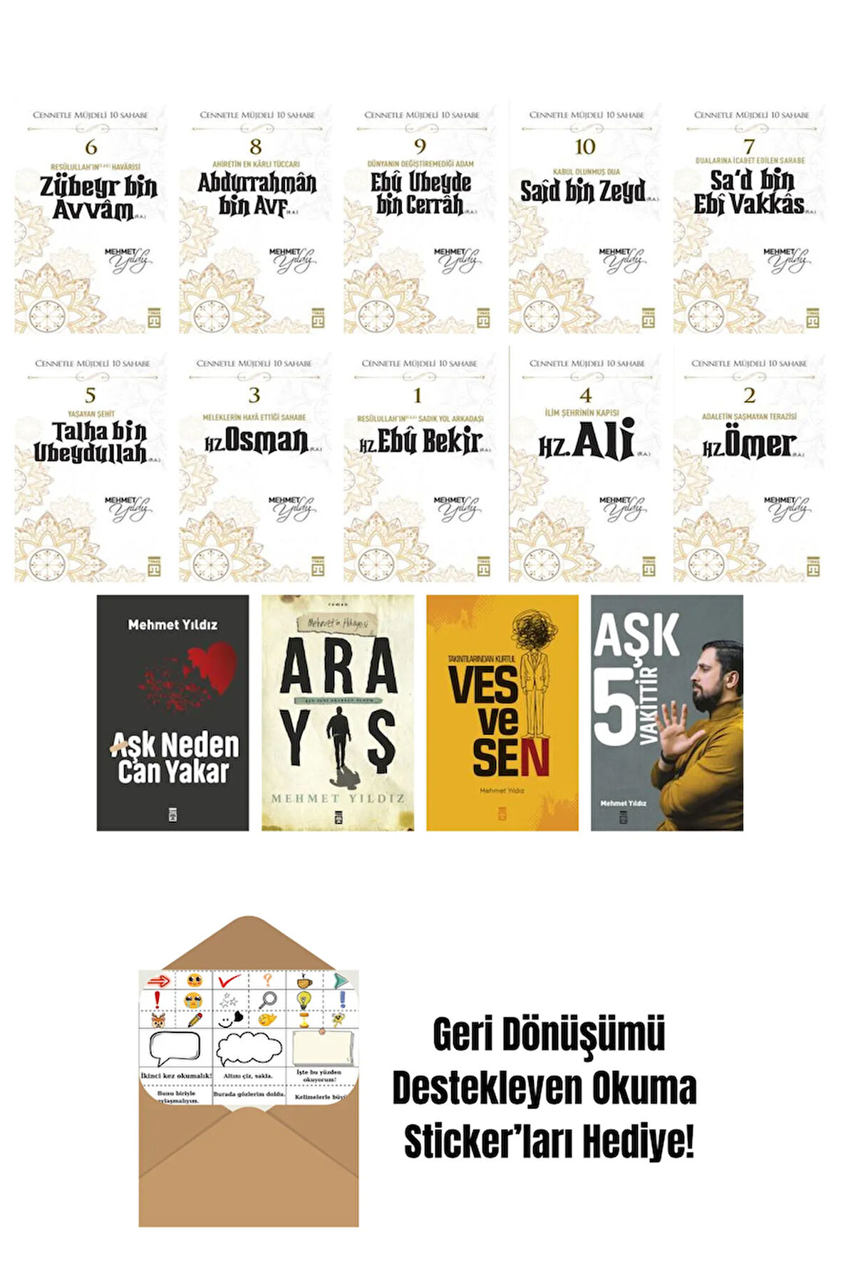 Mehmet Yıldız 14 Kitap Seti + Okuma Sticker'ları