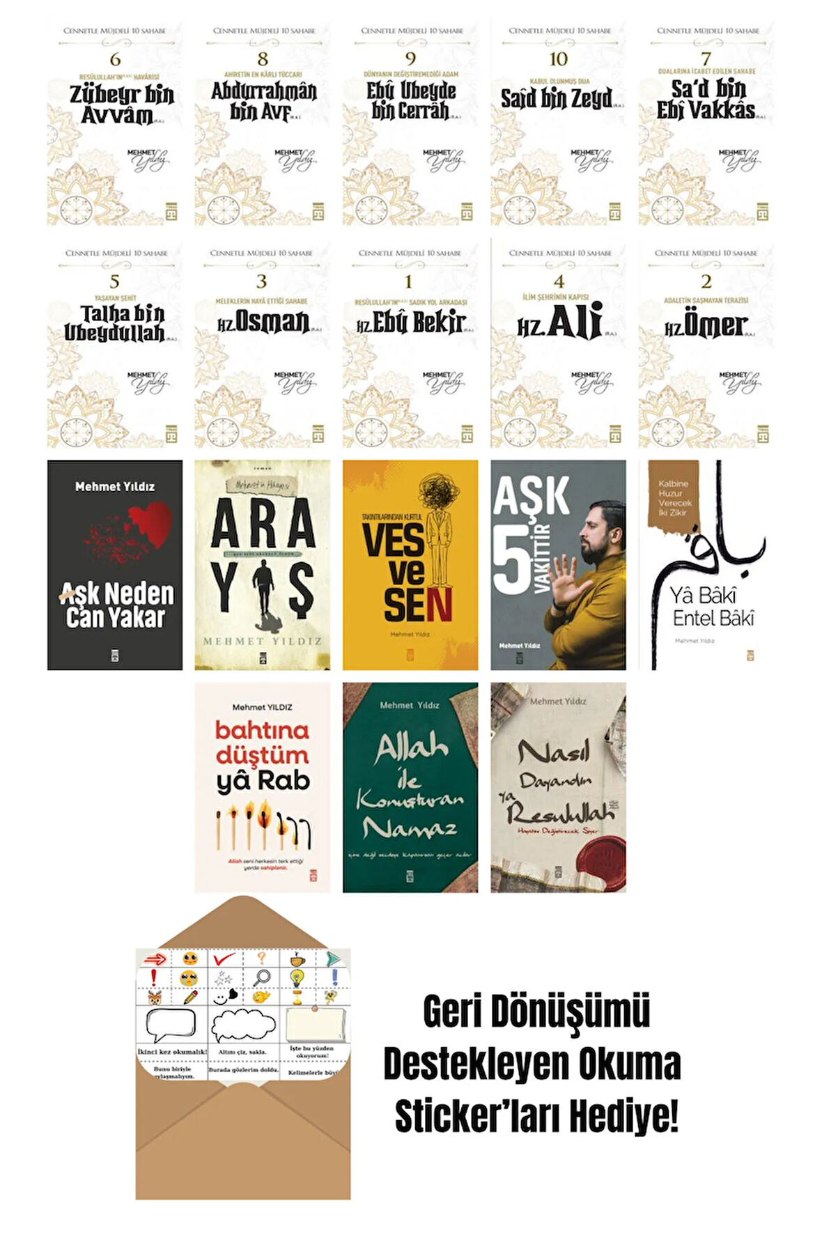 Mehmet Yıldız 18 Kitap Seti + Okuma Sticker'ları