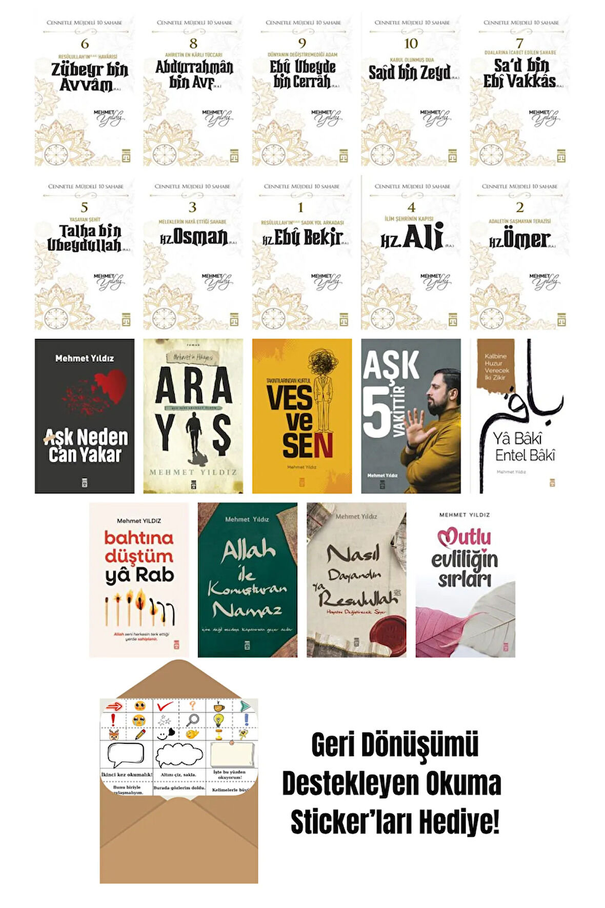 Mehmet Yıldız 19 Kitap Seti + Okuma Sticker'ları