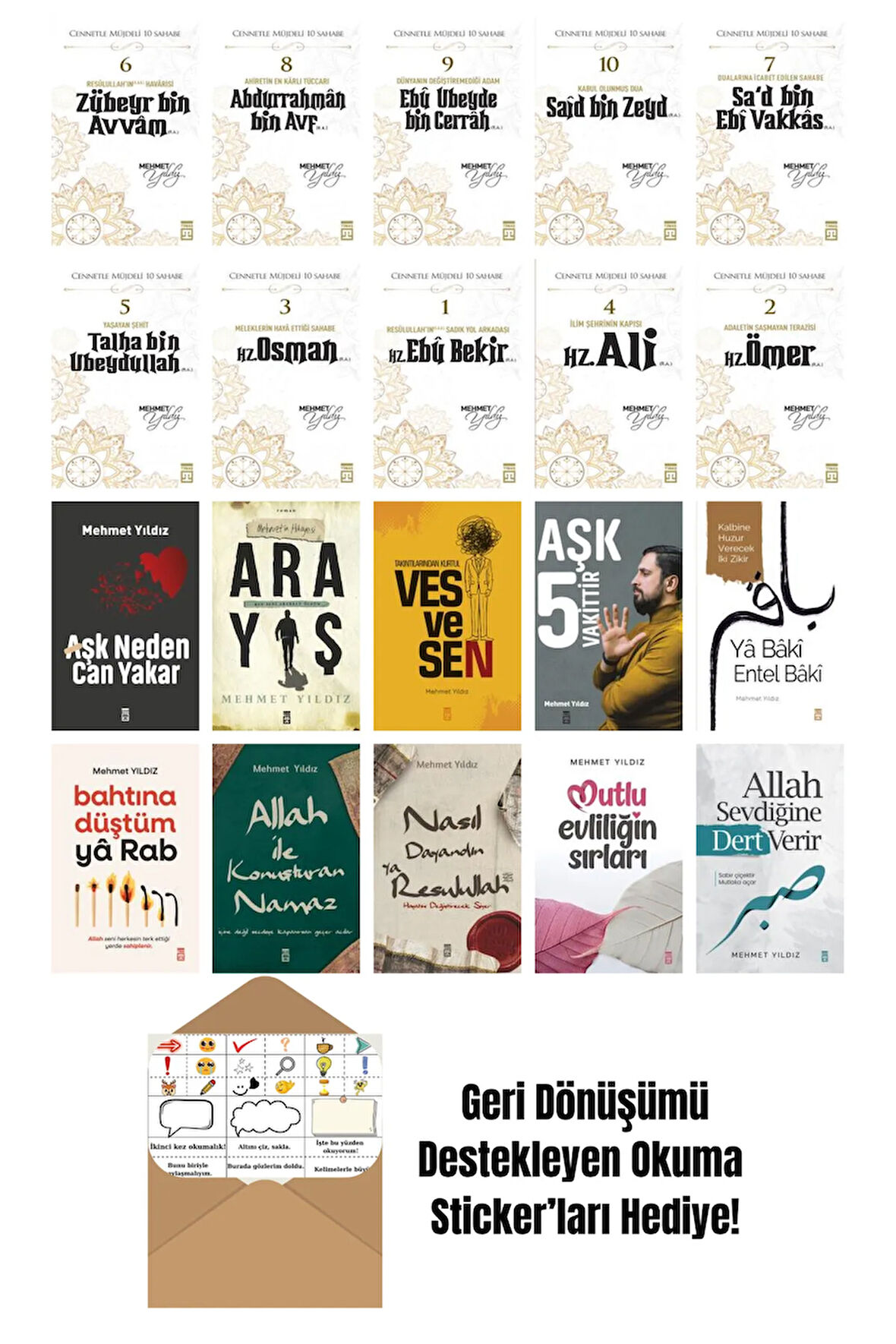Mehmet Yıldız 20 Kitap Seti + Okuma Sticker'ları