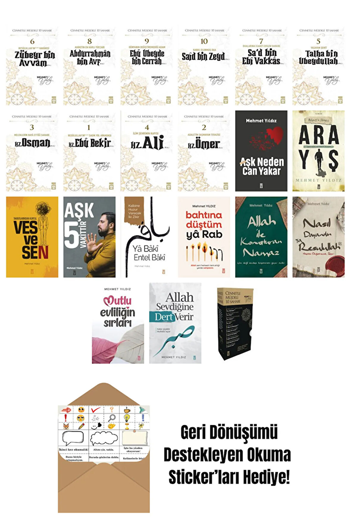 Mehmet Yıldız 21 Kitap Seti + Okuma Sticker'ları