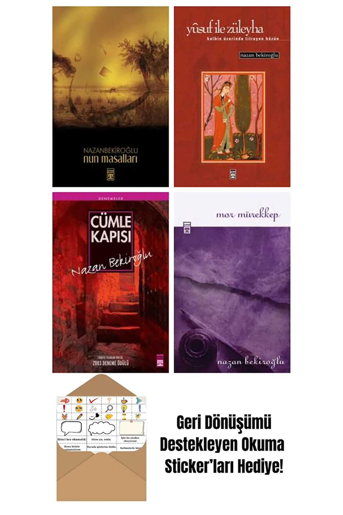 Nazan Bekiroğlu 4 Kitap Seti + Okuma Sticker'ları