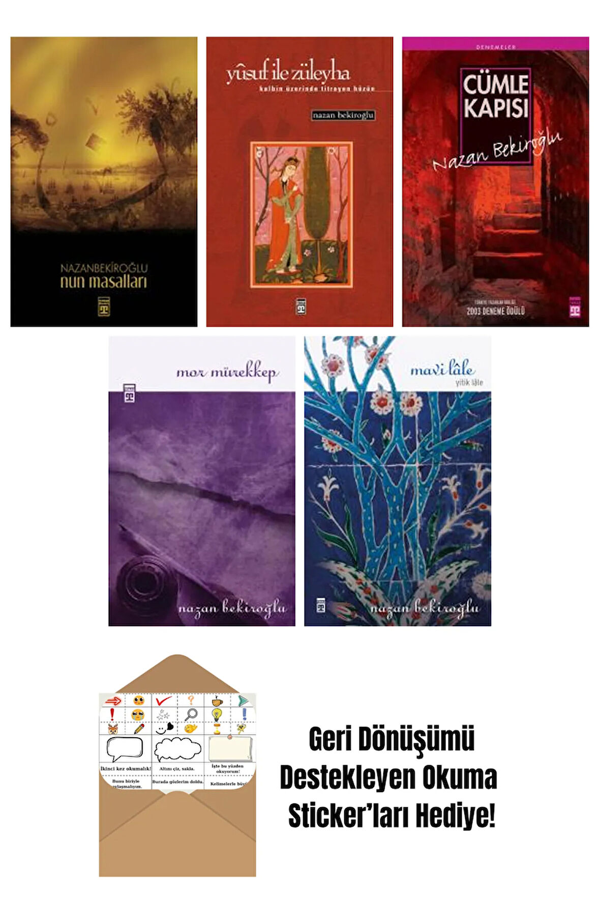 Nazan Bekiroğlu 5 Kitap Seti + Okuma Sticker'ları
