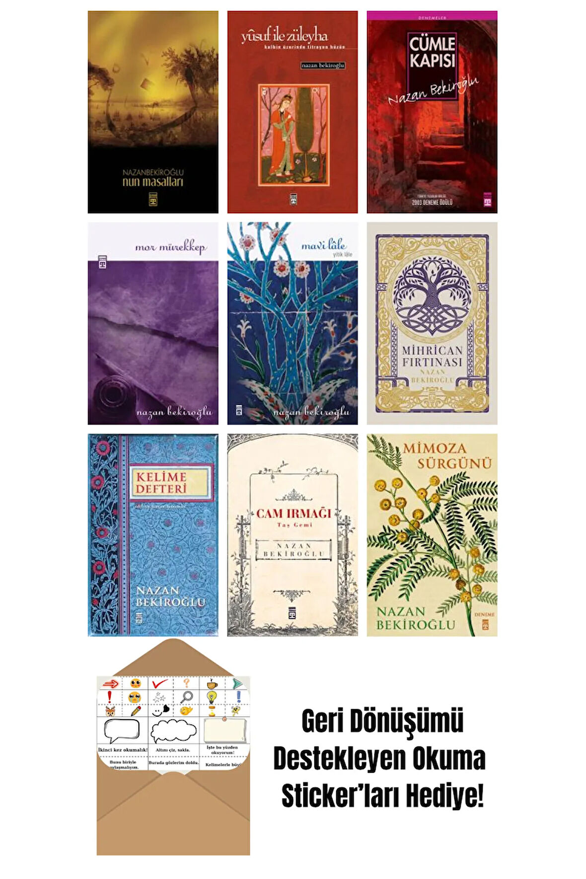 Nazan Bekiroğlu 9 Kitap Seti + Okuma Sticker'ları
