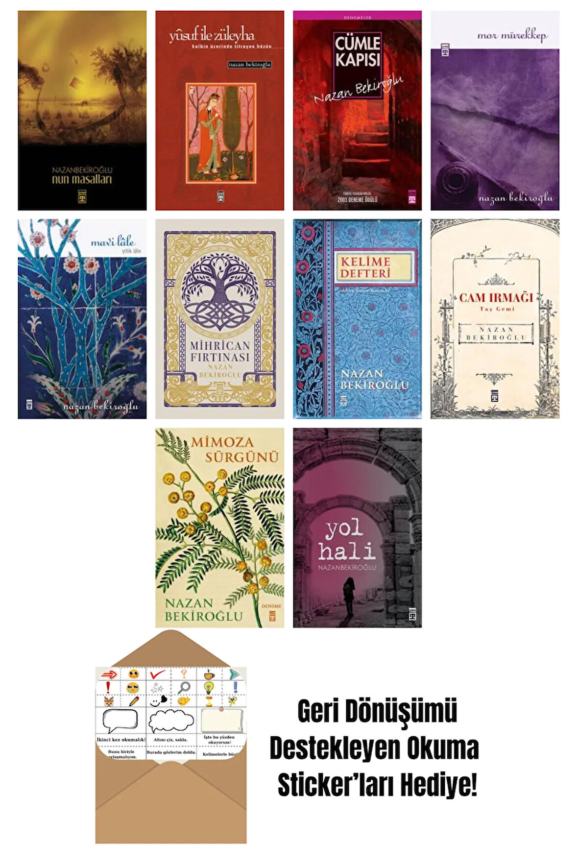 Nazan Bekiroğlu 10 Kitap Seti + Okuma Sticker'ları