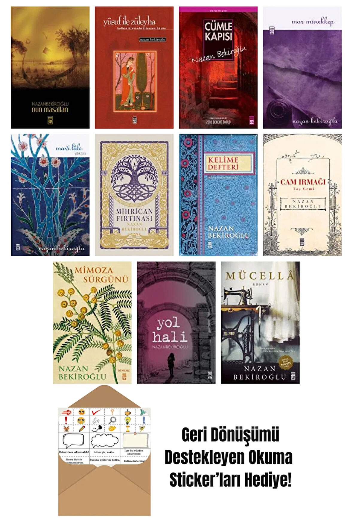 Nazan Bekiroğlu 11 Kitap Seti + Okuma Sticker'ları