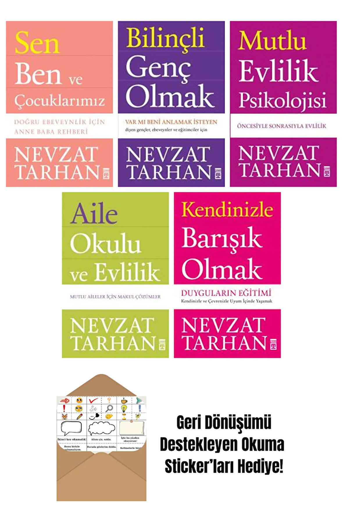 Nevzat Tarhan 5 Kitap Seti + Okuma Sticker'ları