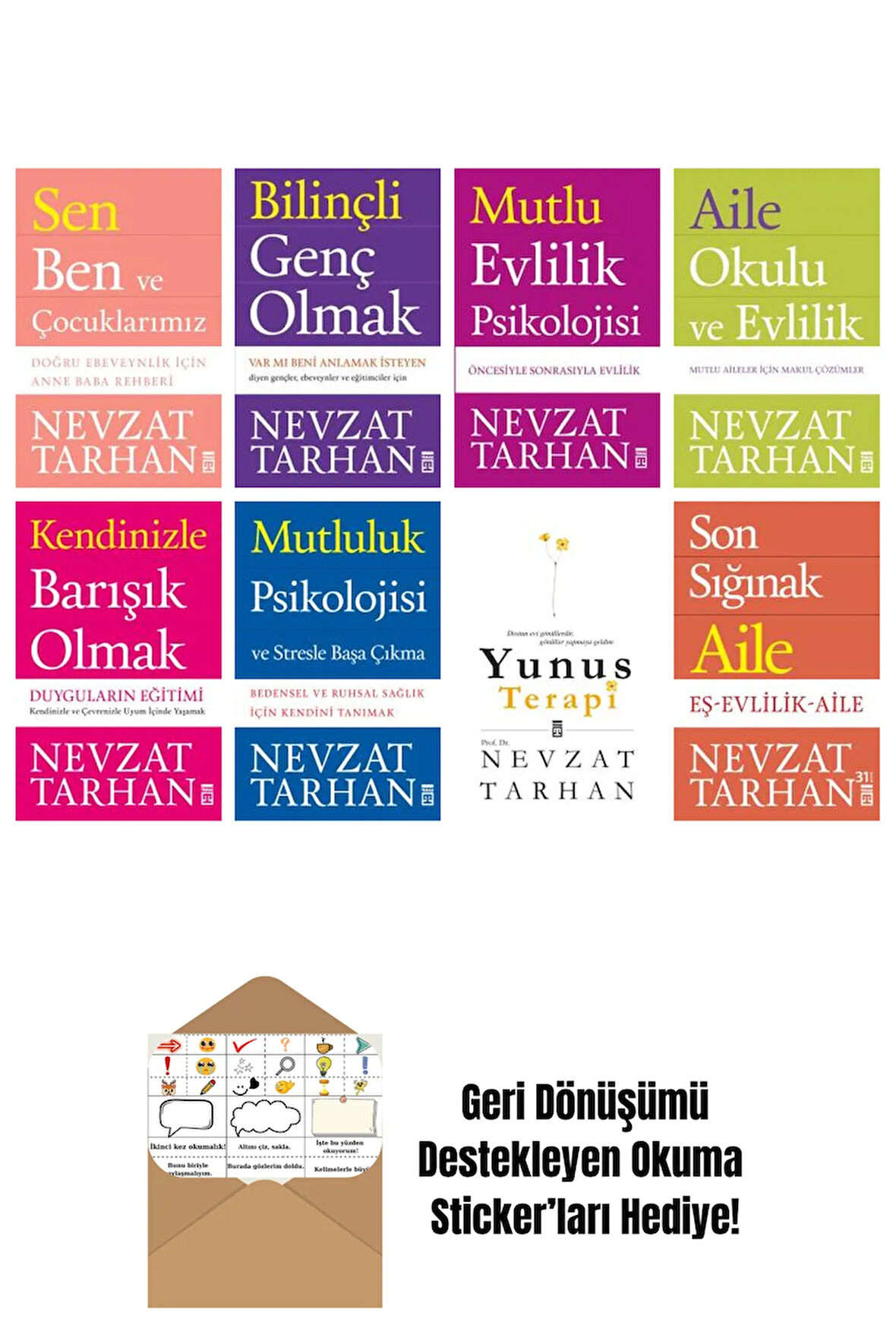 Nevzat Tarhan 8 Kitap Seti + Okuma Sticker'ları