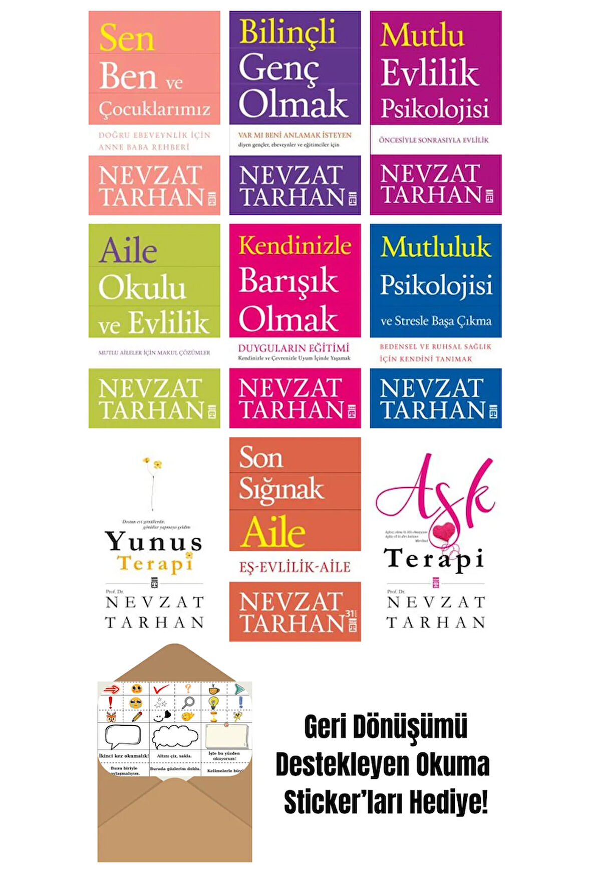 Nevzat Tarhan 9 Kitap Seti + Okuma Sticker'ları