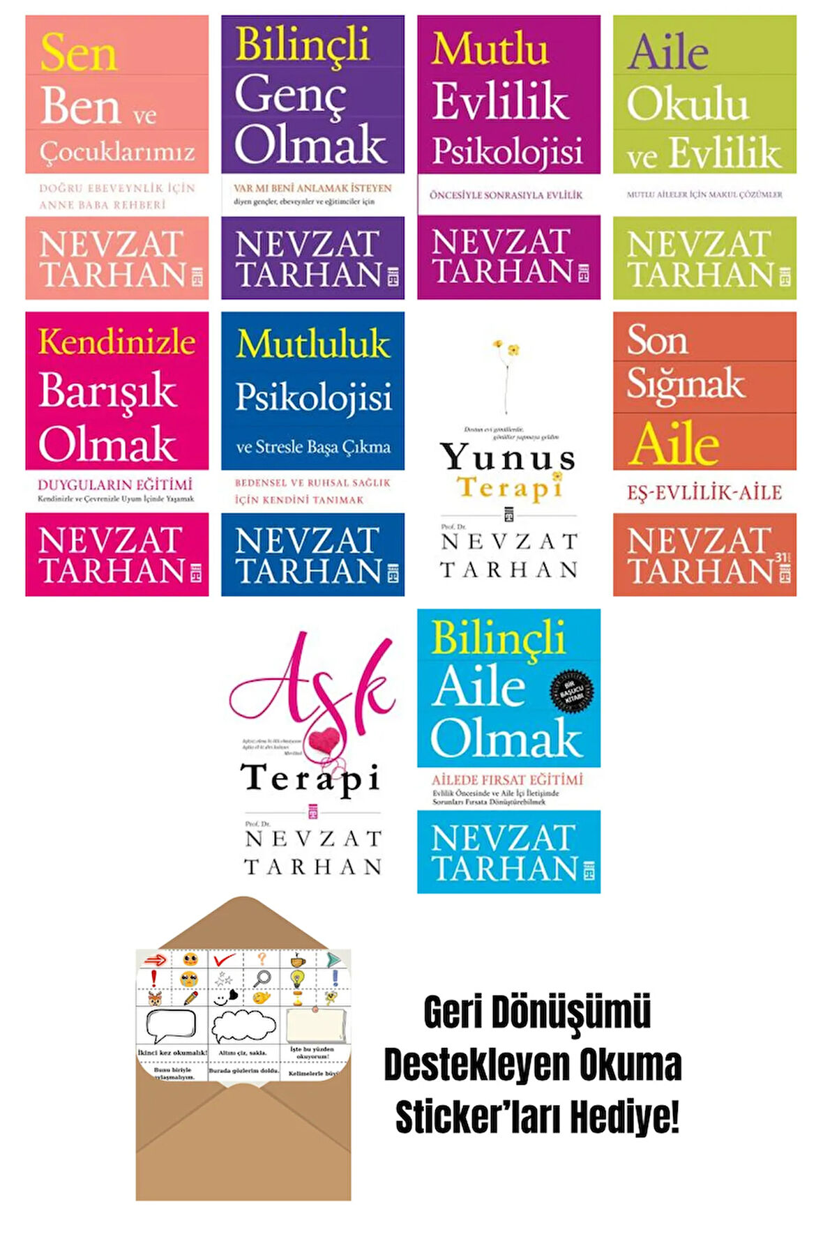 Nevzat Tarhan 10 Kitap Seti + Okuma Sticker'ları