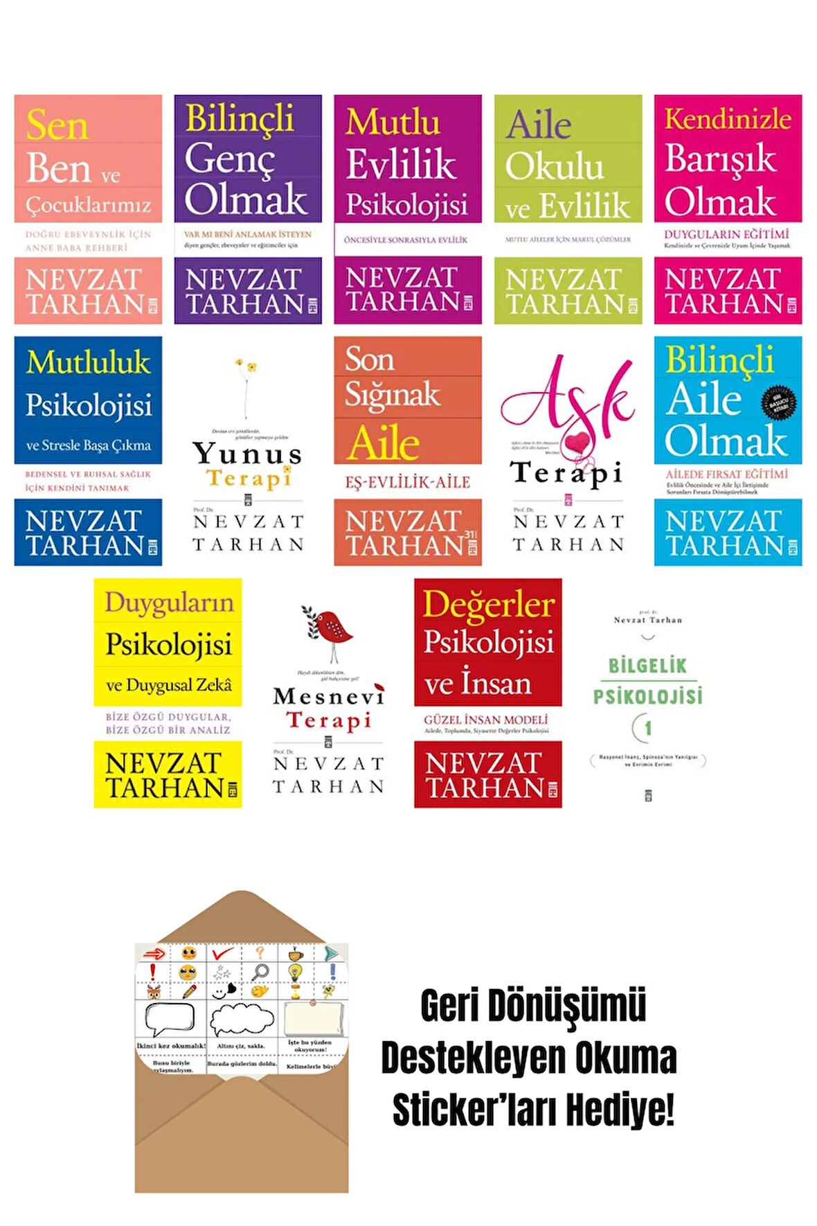 Nevzat Tarhan 14 Kitap Seti + Okuma Sticker'ları