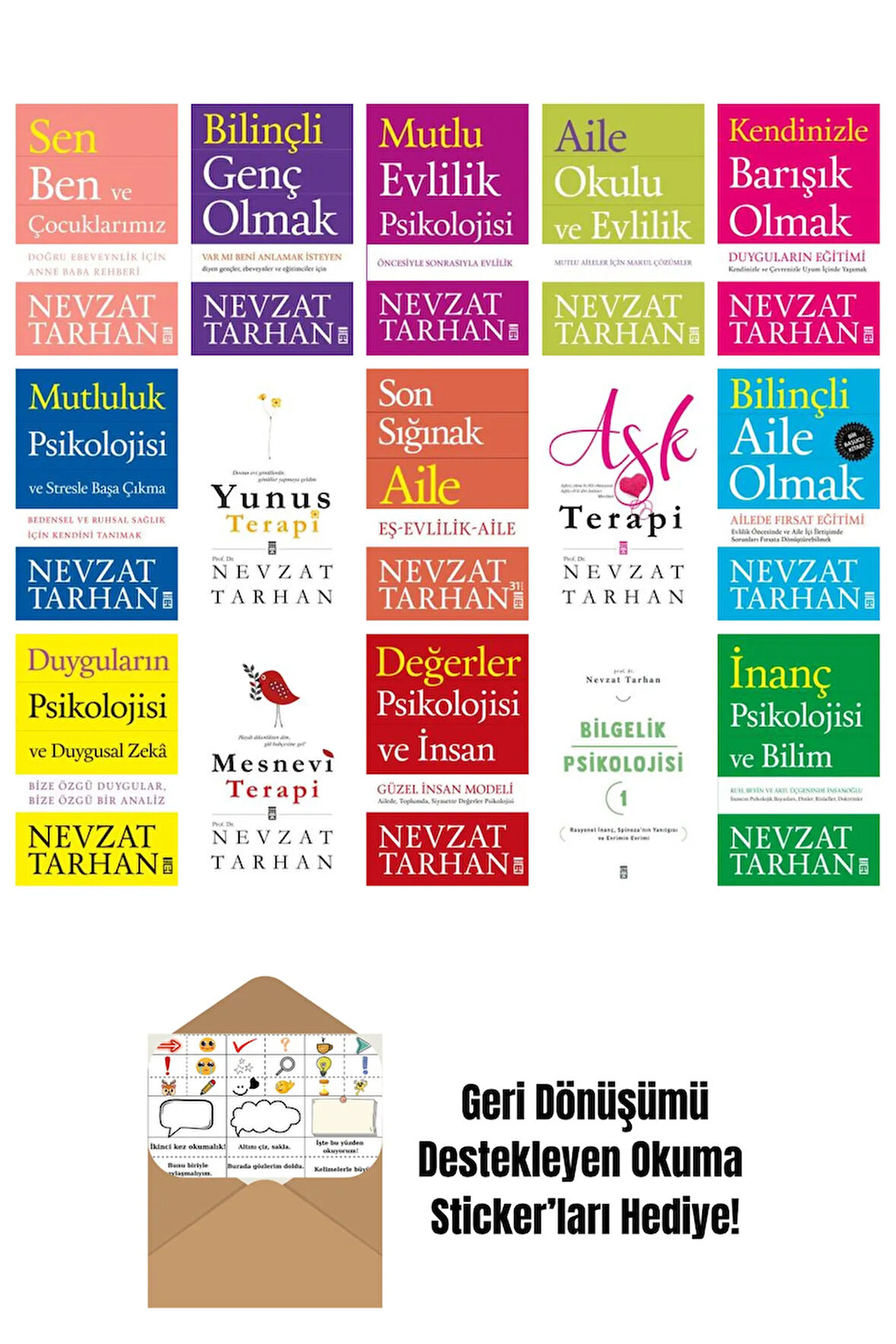 Nevzat Tarhan 15 Kitap Seti + Okuma Sticker'ları