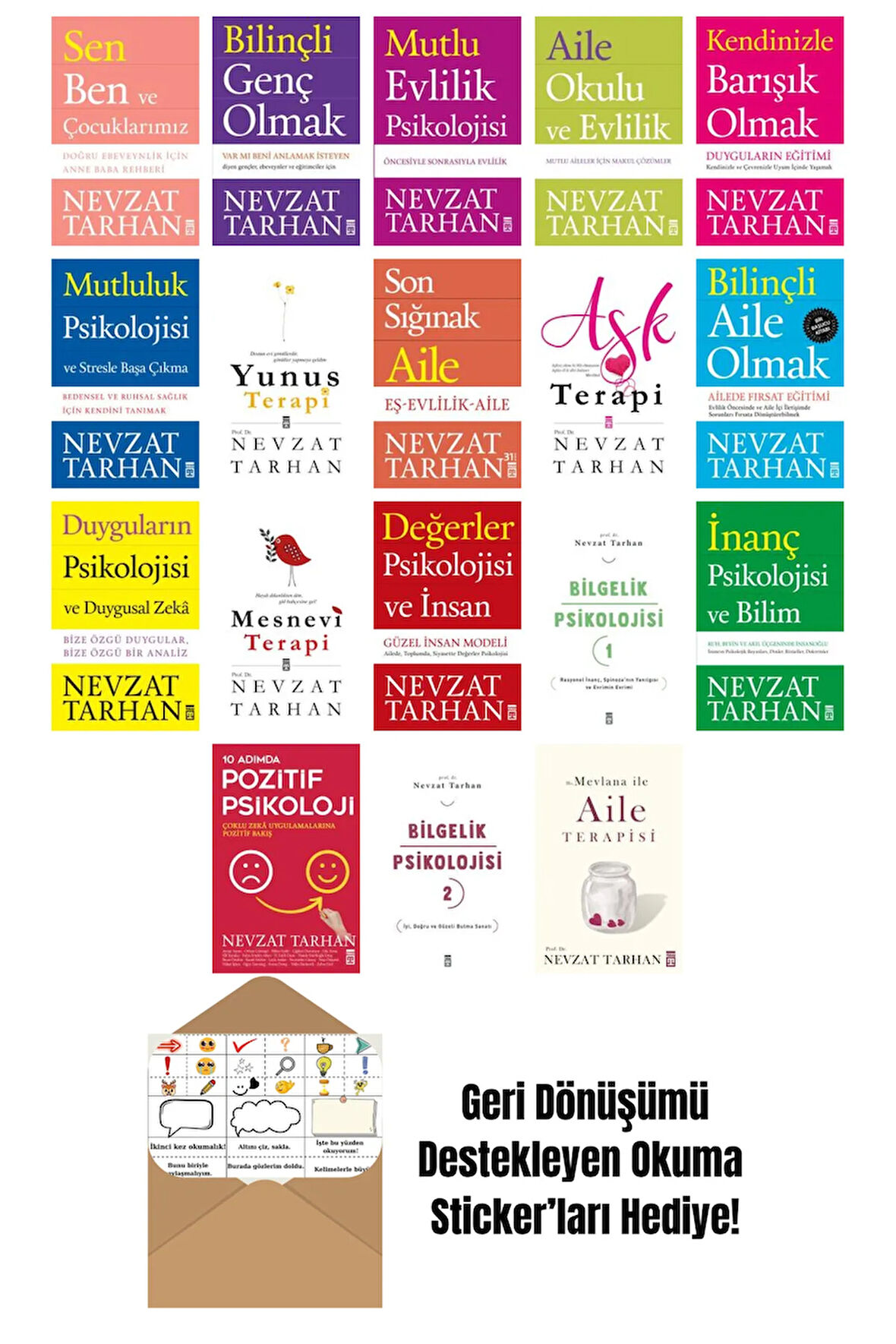 Nevzat Tarhan 18 Kitap Seti + Okuma Sticker'ları