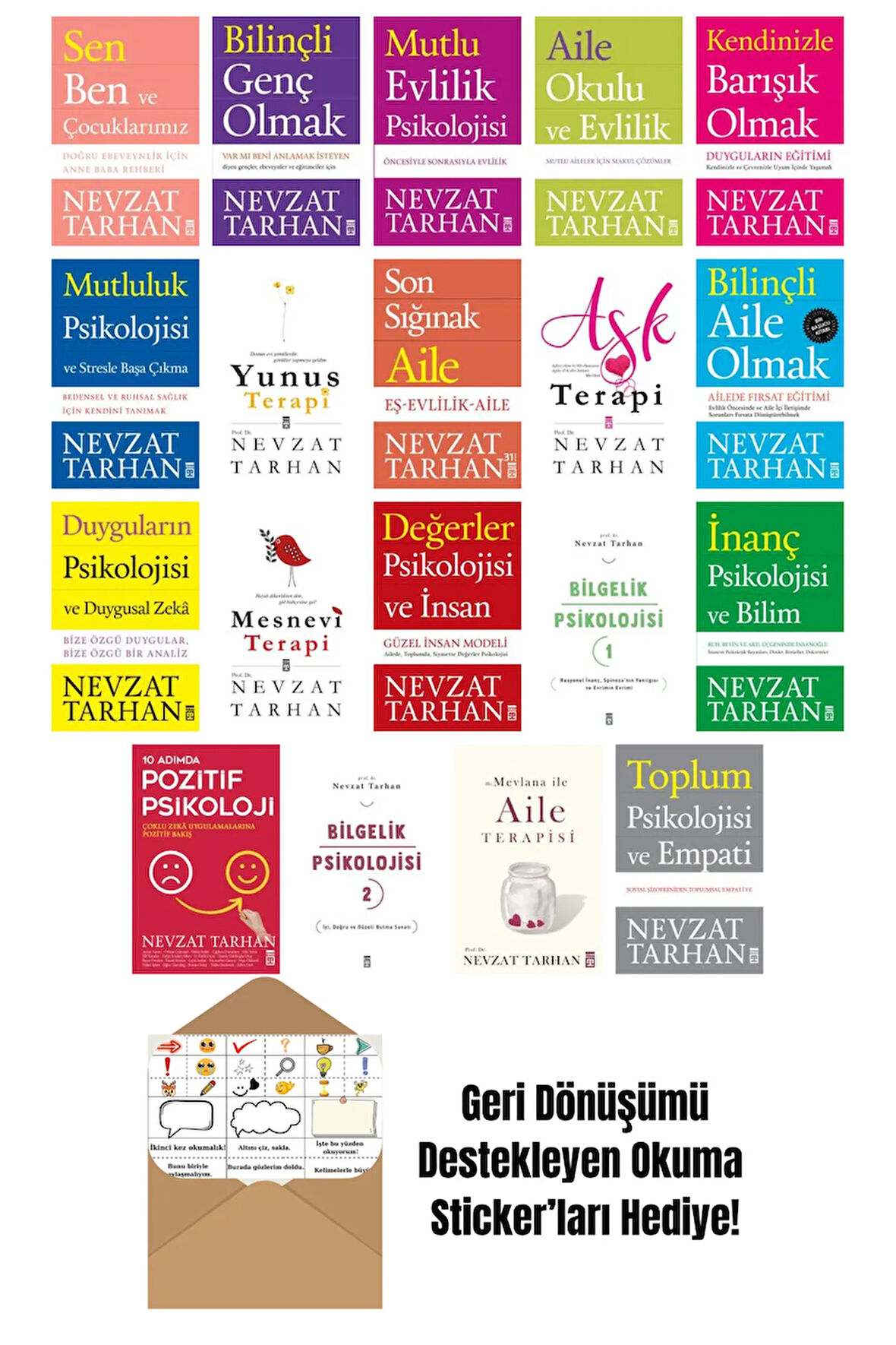 Nevzat Tarhan 19 Kitap Seti + Okuma Sticker'ları