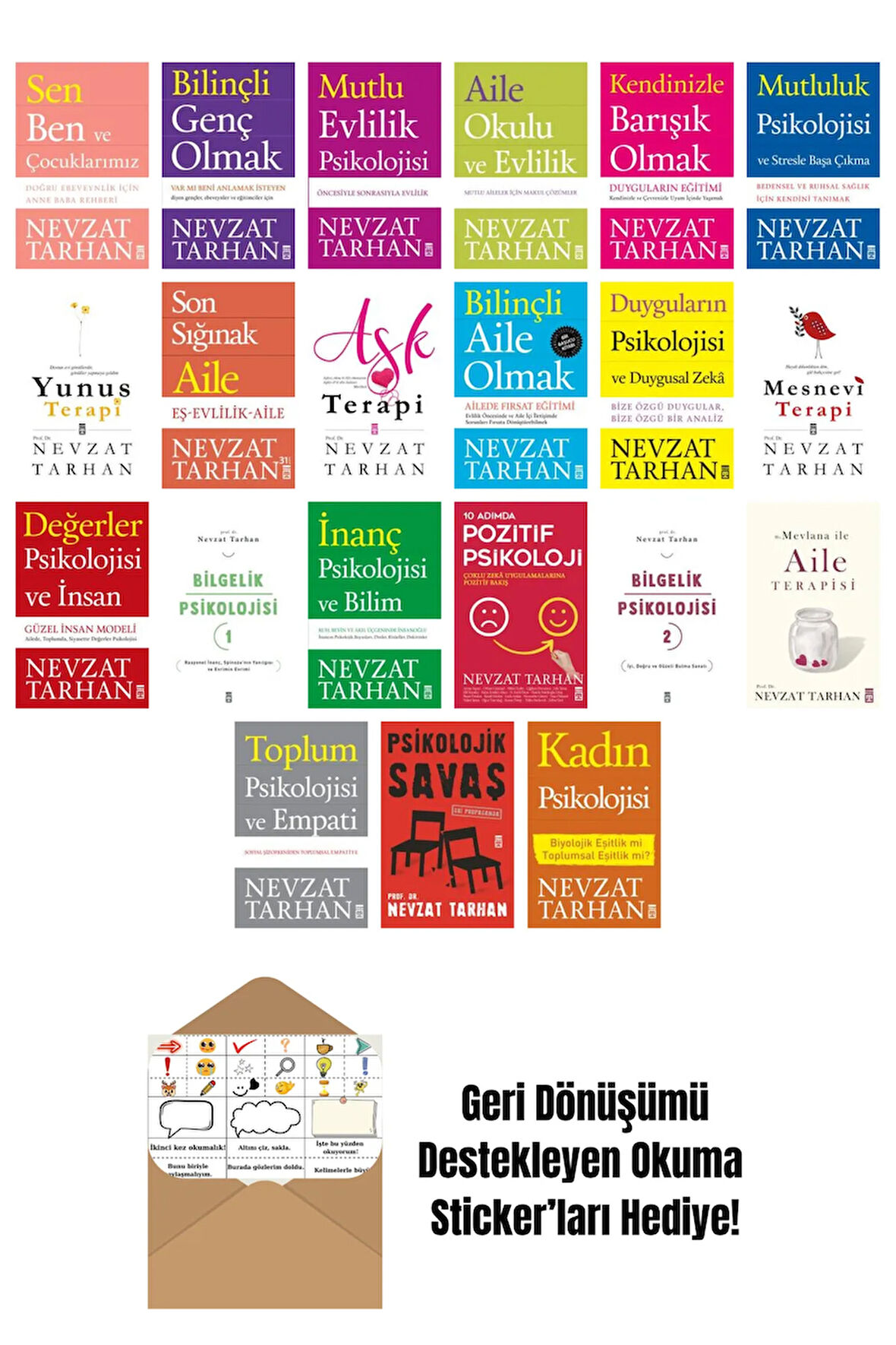 Nevzat Tarhan 21 Kitap Seti + Okuma Sticker'ları