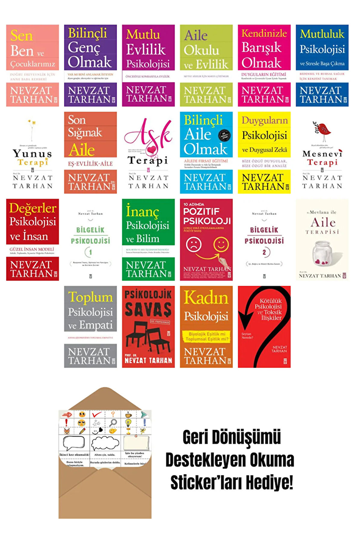 Nevzat Tarhan 22 Kitap Seti + Okuma Sticker'ları