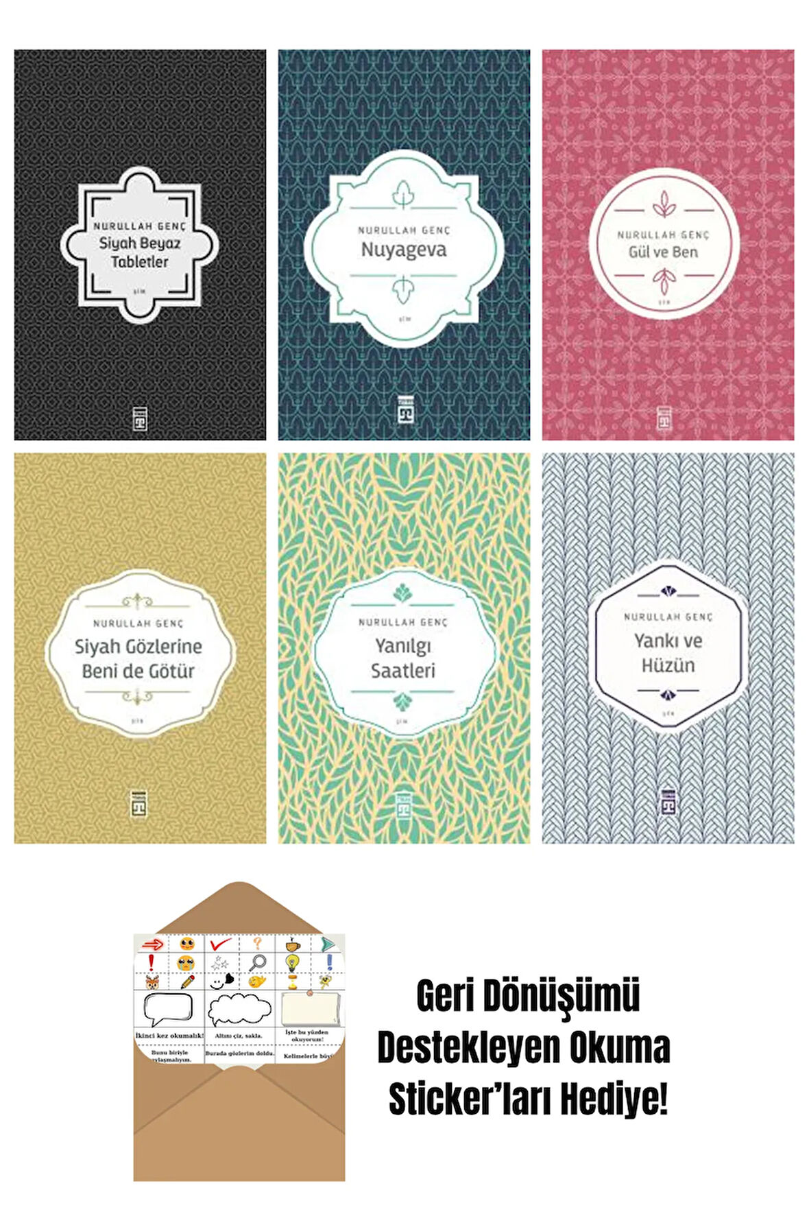 Nurullah Genç 6 Kitap Seti + Okuma Sticker'ları