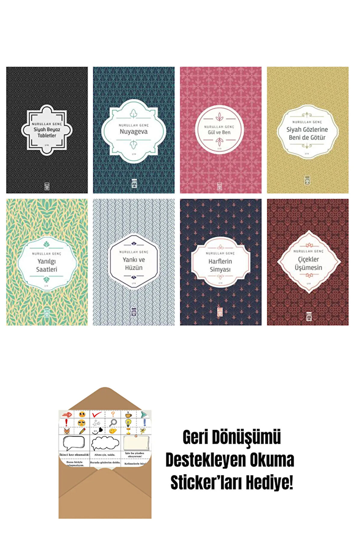 Nurullah Genç 8 Kitap Seti + Okuma Sticker'ları