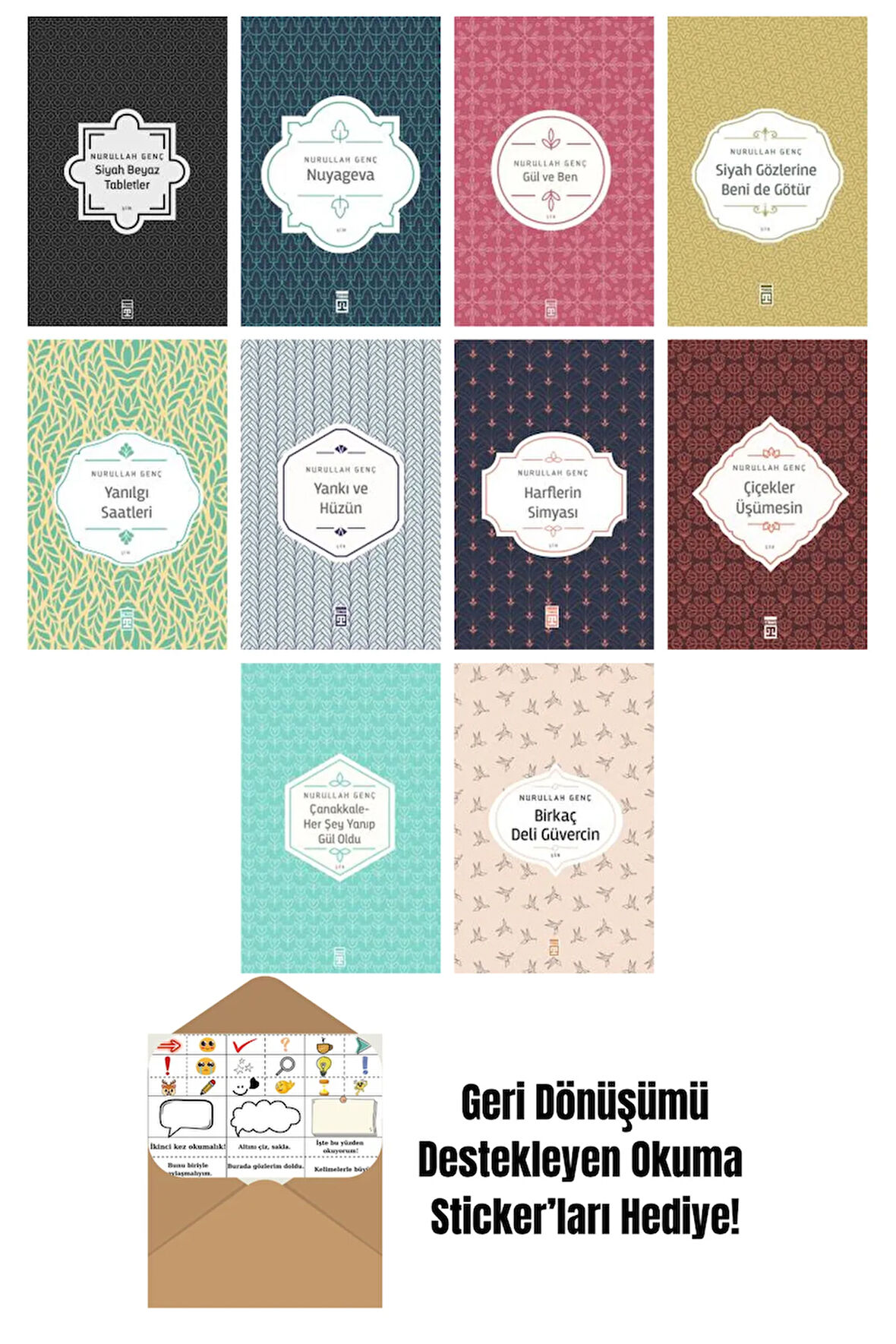 Nurullah Genç 10 Kitap Seti + Okuma Sticker'ları
