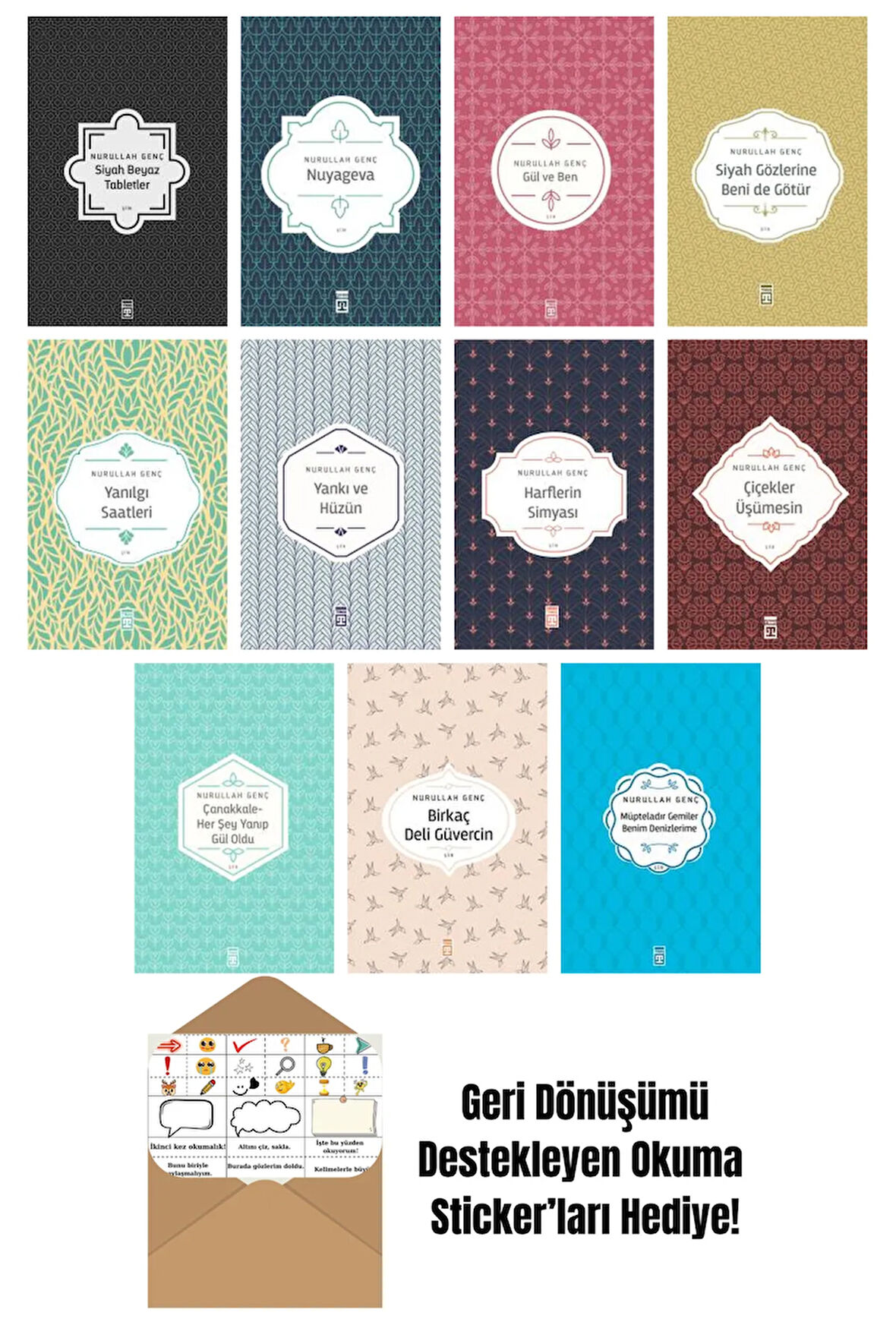 Nurullah Genç 11 Kitap Seti + Okuma Sticker'ları