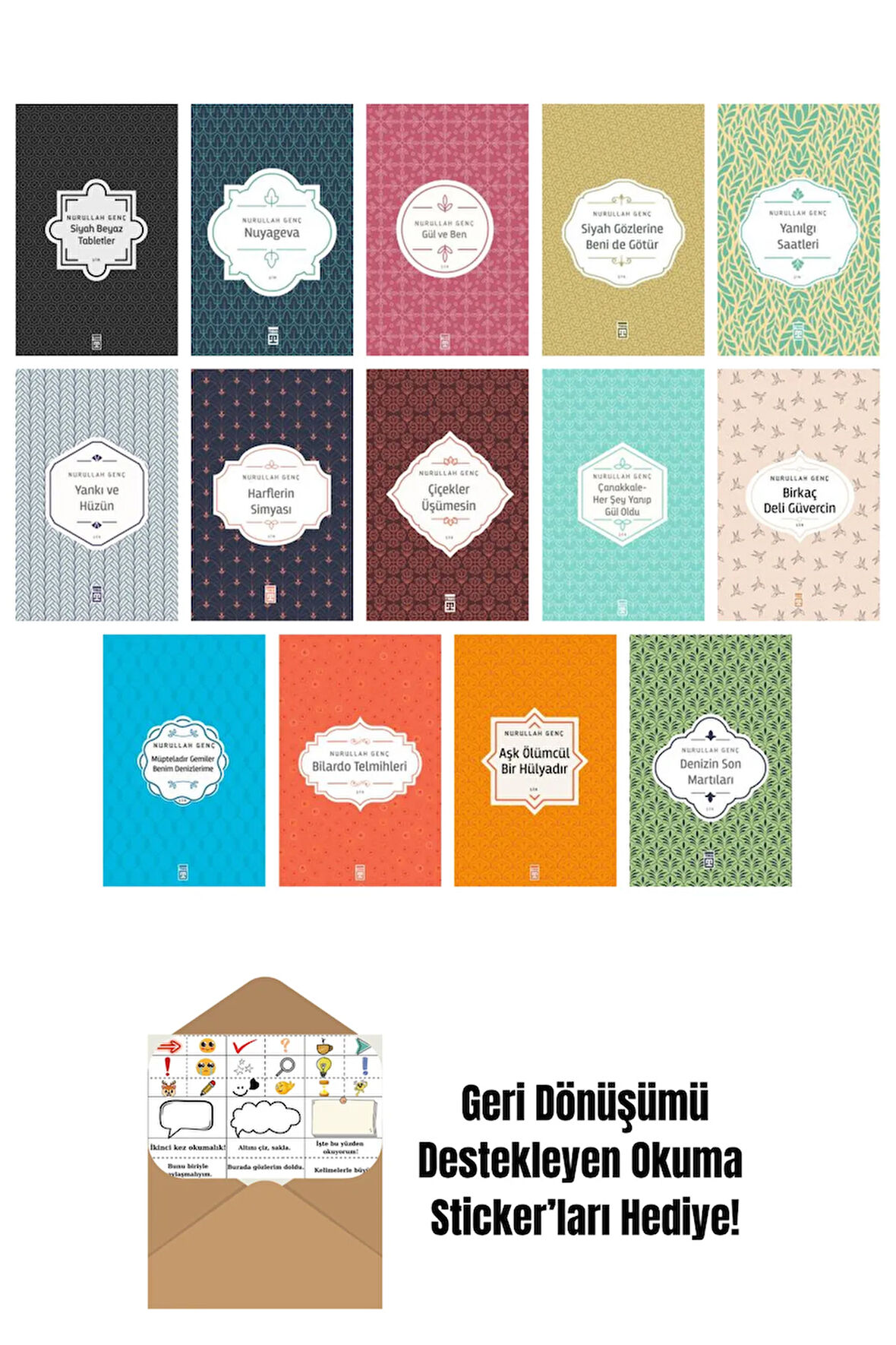 Nurullah Genç 14 Kitap Seti + Okuma Sticker'ları