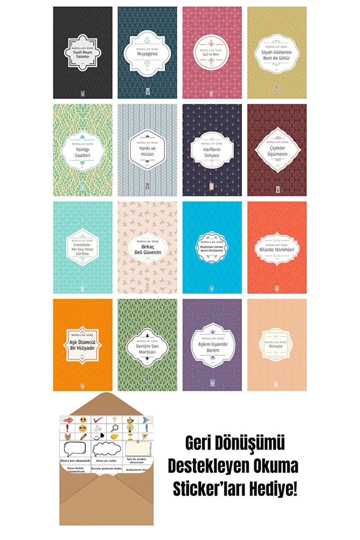 Nurullah Genç 16 Kitap Seti + Okuma Sticker'ları