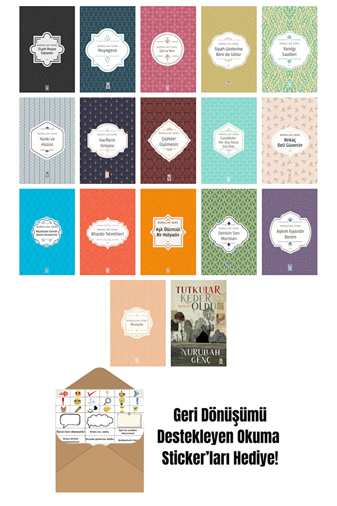 Nurullah Genç 17 Kitap Seti + Okuma Sticker'ları