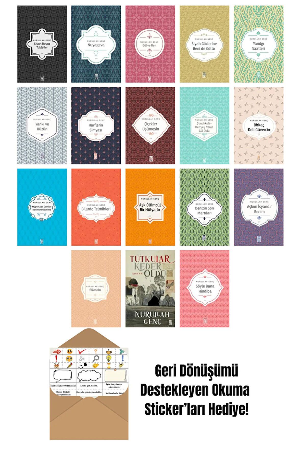 Nurullah Genç 18 Kitap Seti + Okuma Sticker'ları