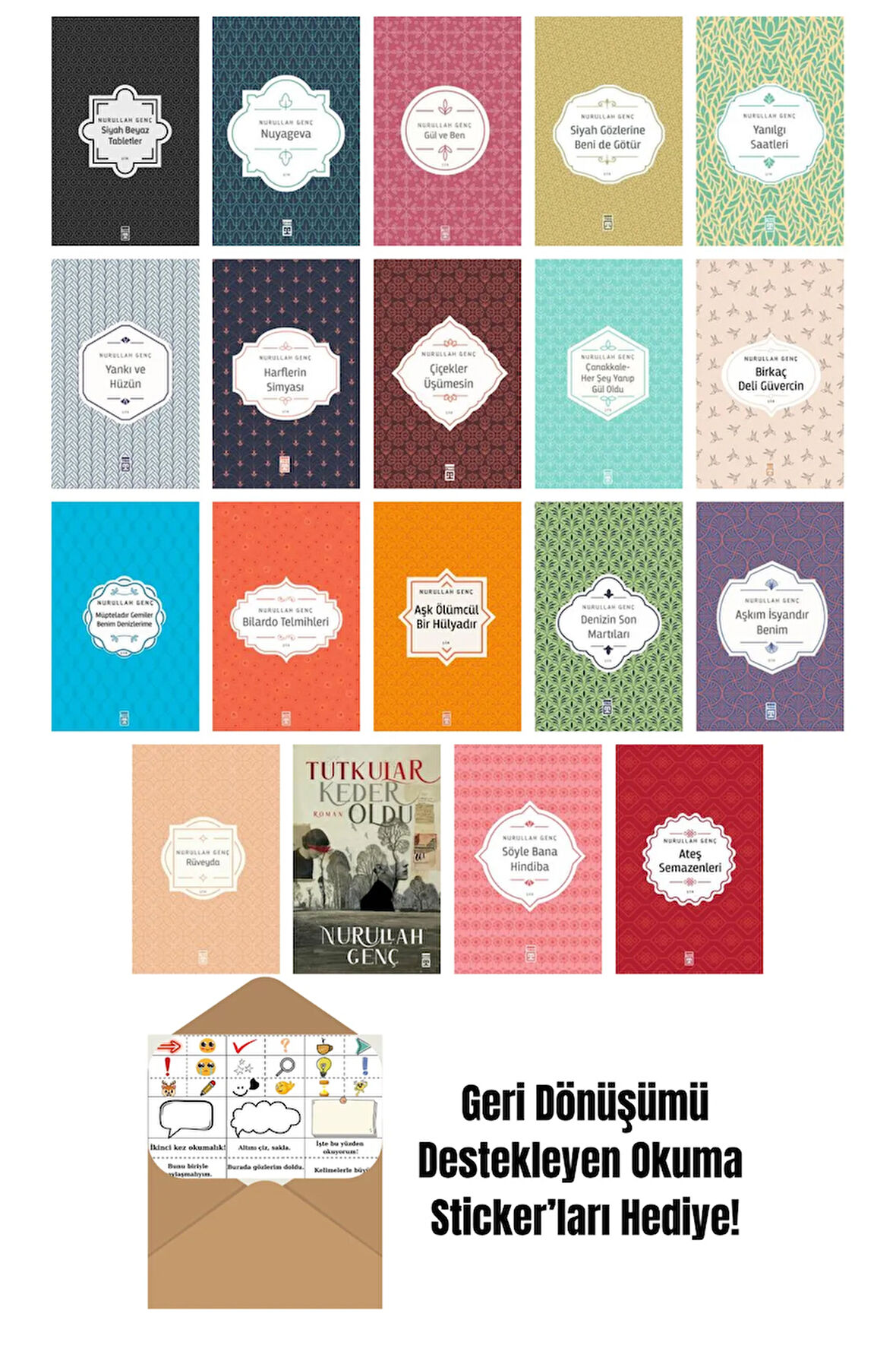 Nurullah Genç 19 Kitap Seti + Okuma Sticker'ları