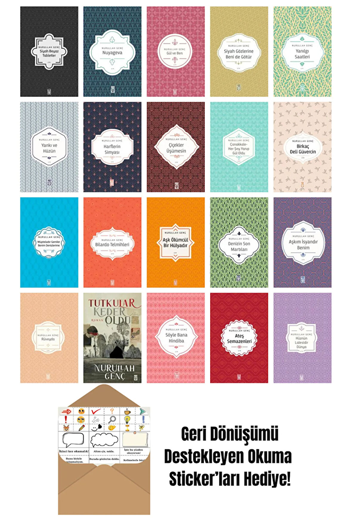 Nurullah Genç 20 Kitap Seti + Okuma Sticker'ları