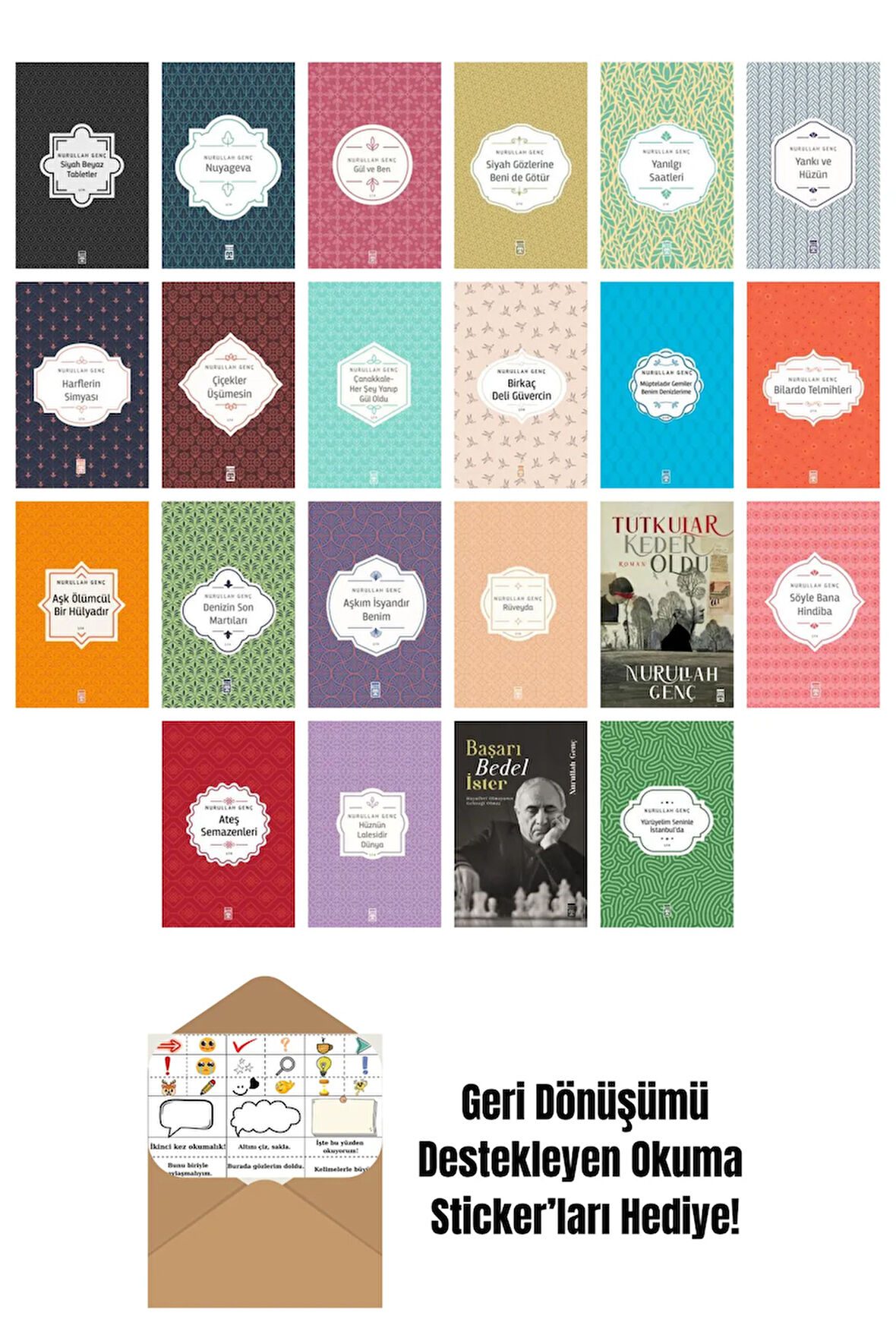 Nurullah Genç 22 Kitap Seti + Okuma Sticker'ları