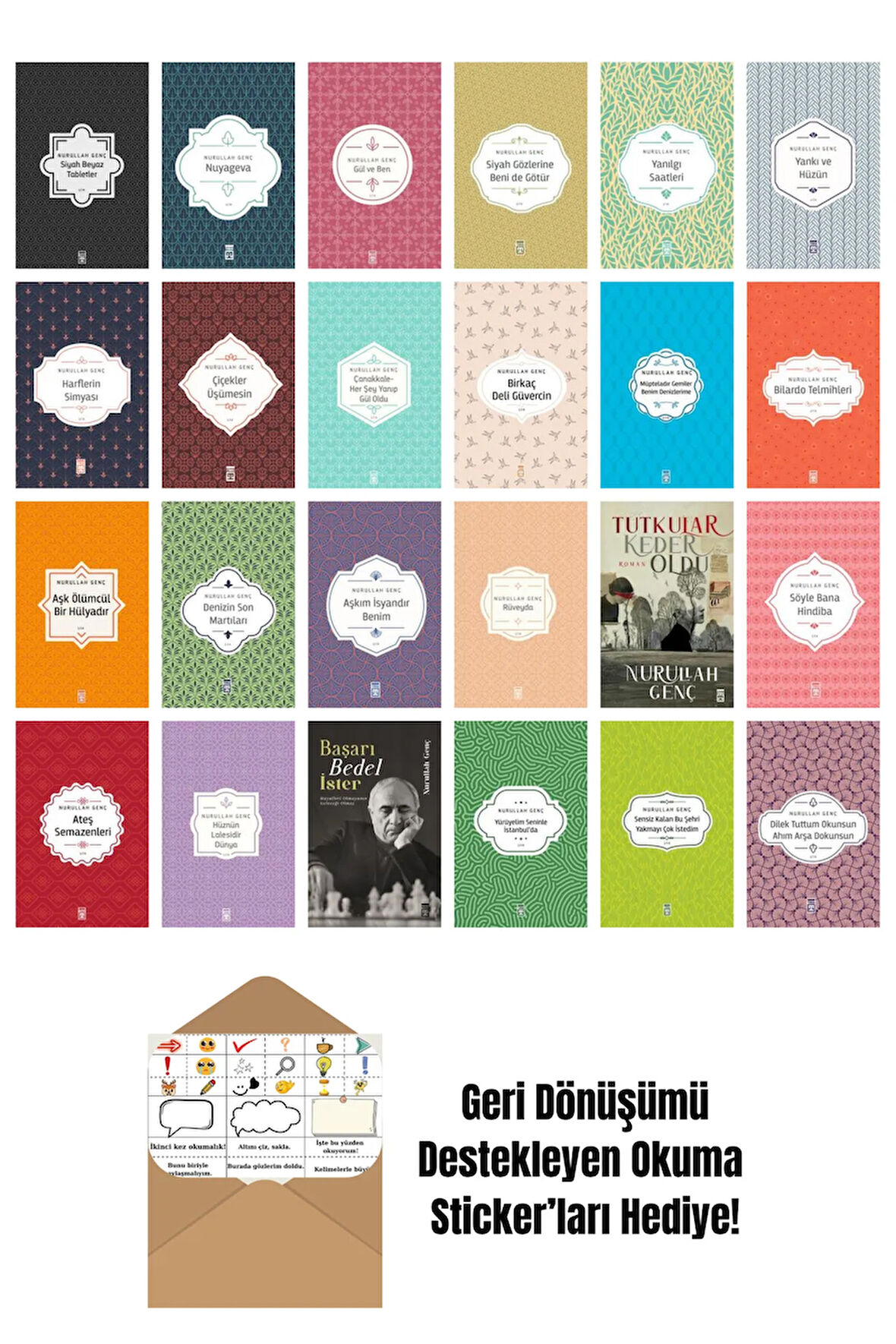 Nurullah Genç 24 Kitap Seti + Okuma Sticker'ları