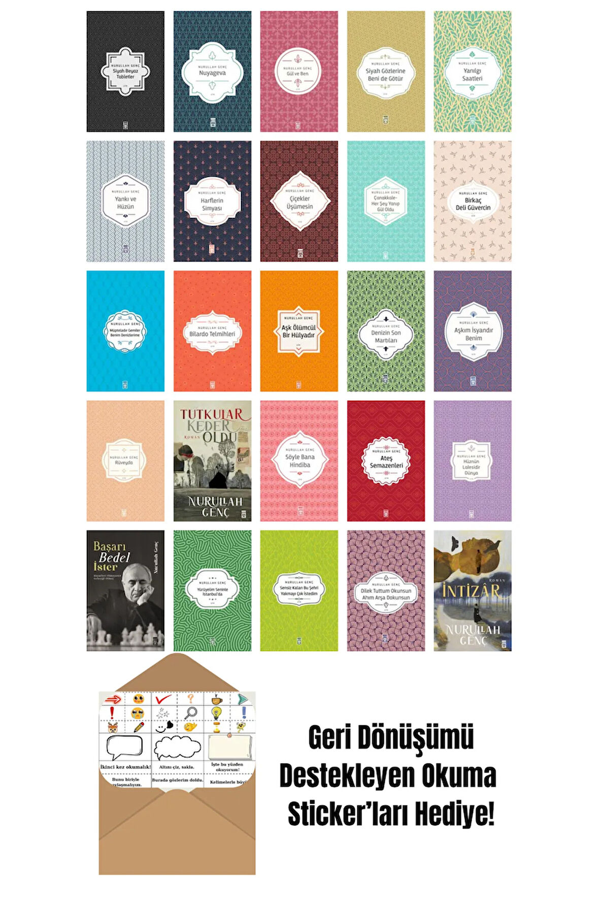 Nurullah Genç 25 Kitap Seti + Okuma Sticker'ları