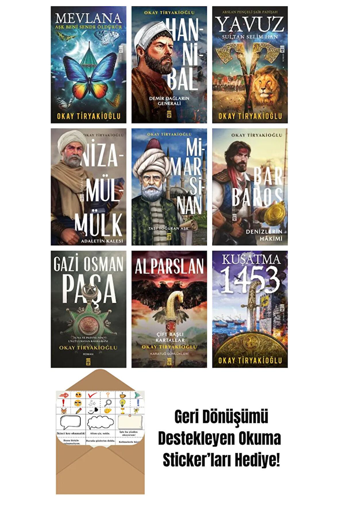 Okay Tiryakioğlu 9 Kitap Seti + Okuma Sticker'ları