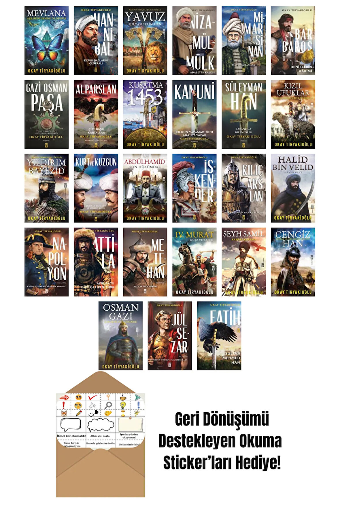 Okay Tiryakioğlu 27 Kitap Seti + Okuma Sticker'ları