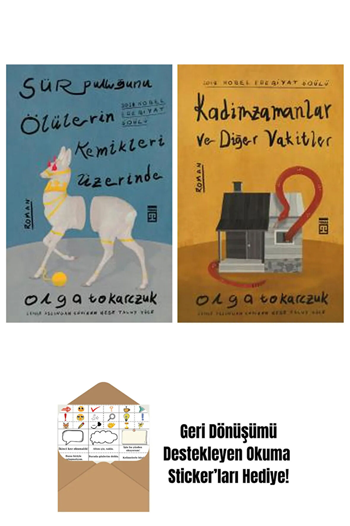 Olga Tokarczuk 2 Kitap Seti + Okuma Sticker'ları