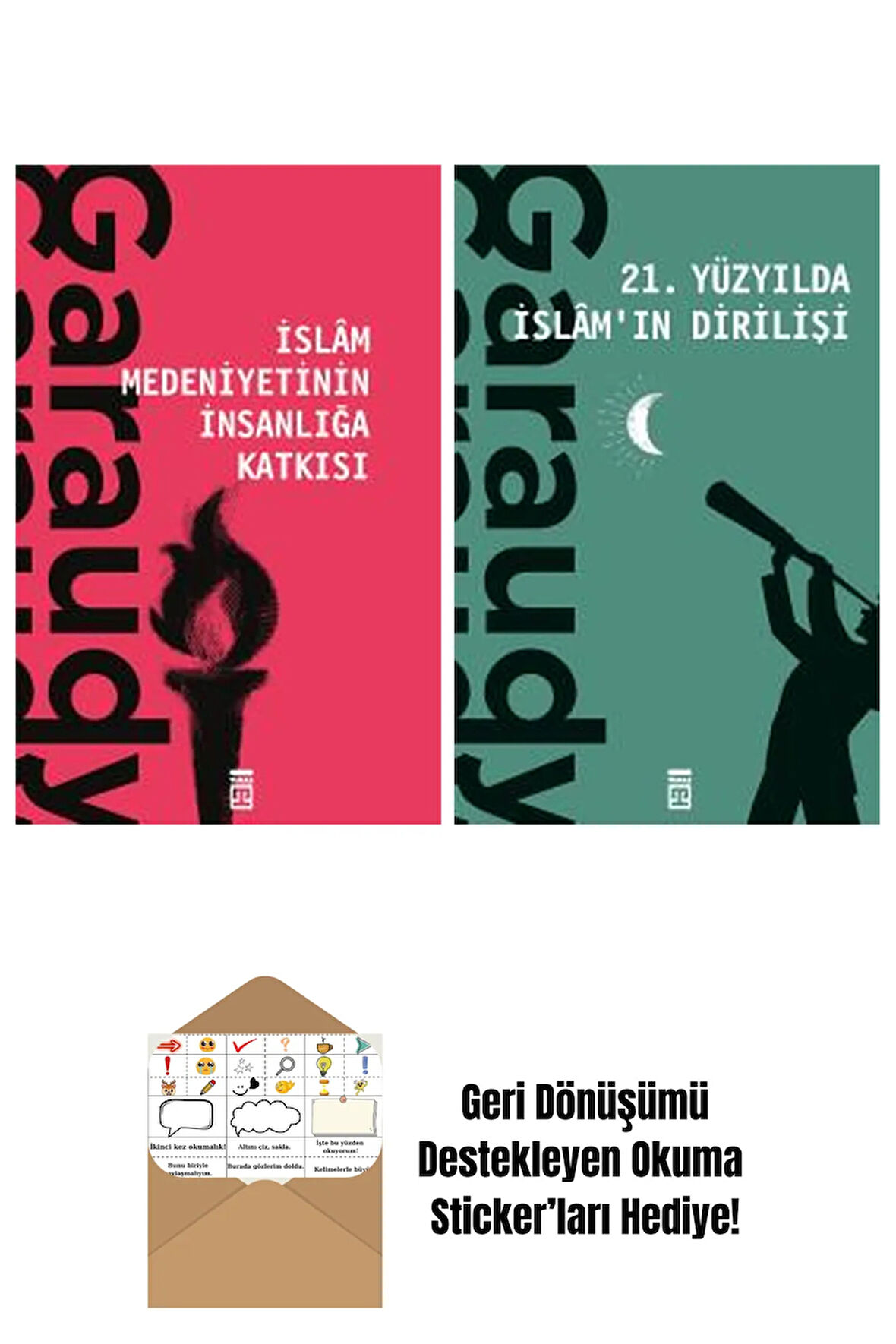 Roger Garaudy 2 Kitap Seti + Okuma Sticker'ları