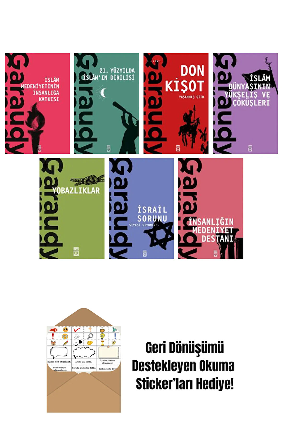Roger Garaudy 7 Kitap Seti + Okuma Sticker'ları